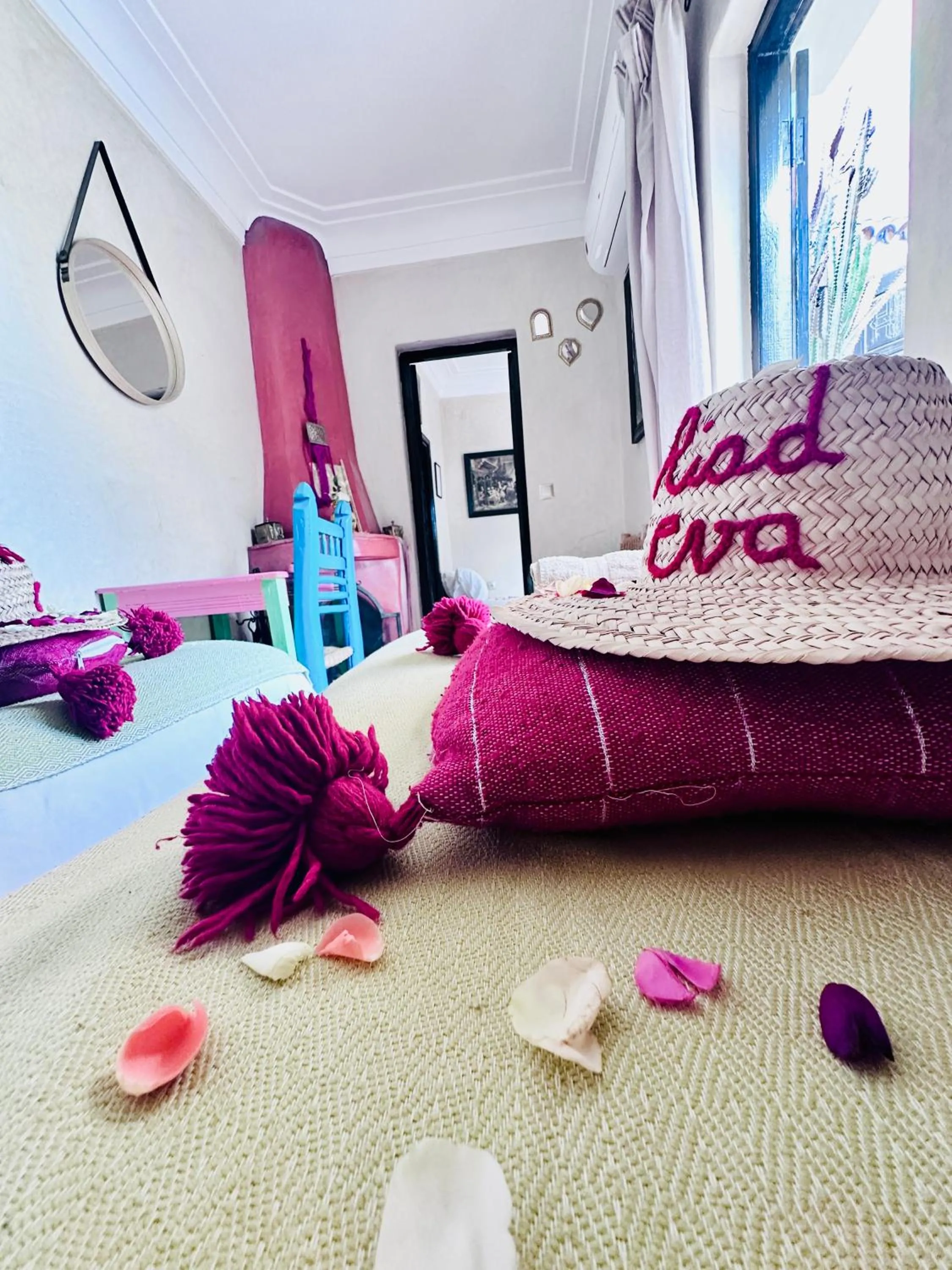 Bed in Riad Eva