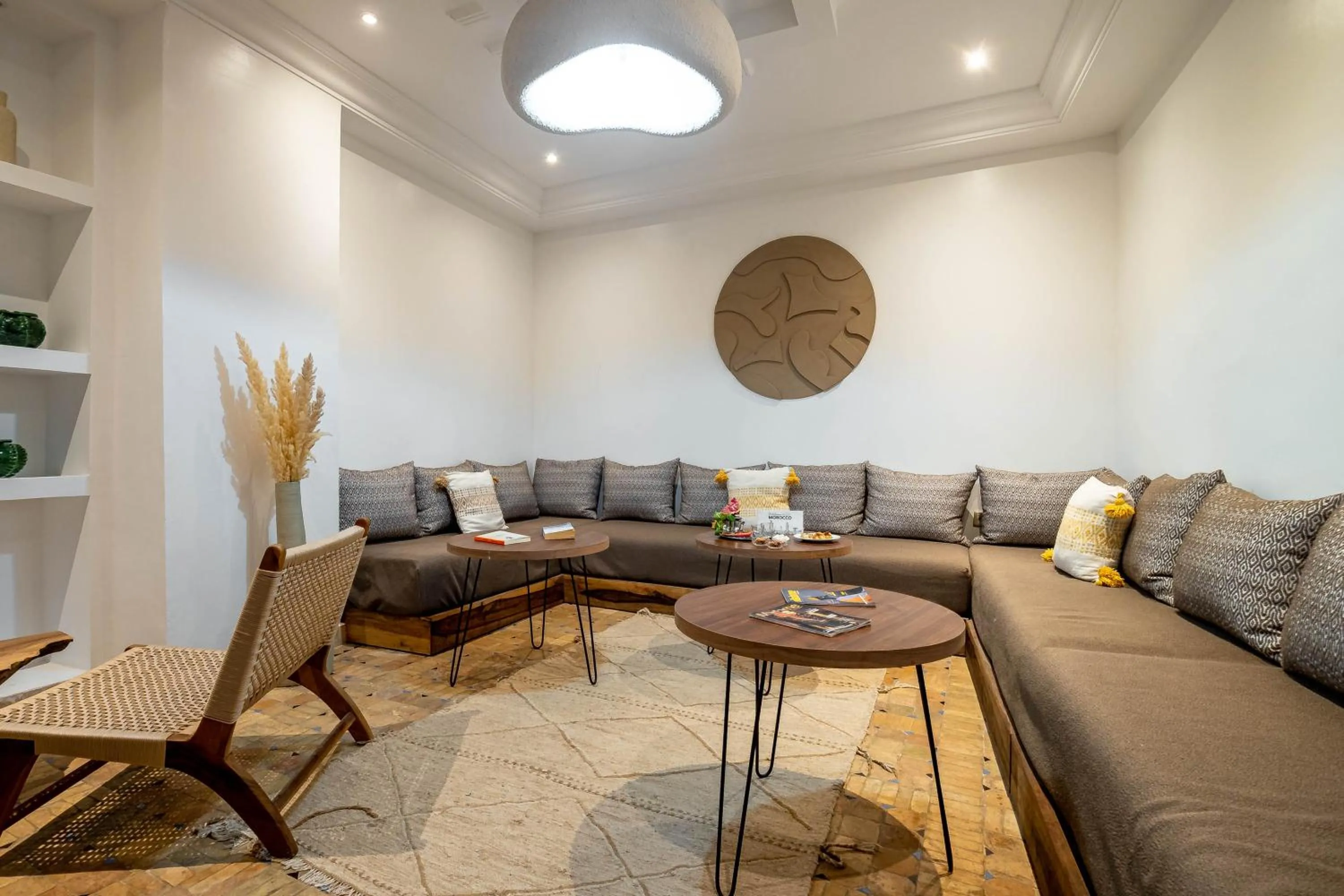 Living room in Riad La Croix Berbere Deluxe