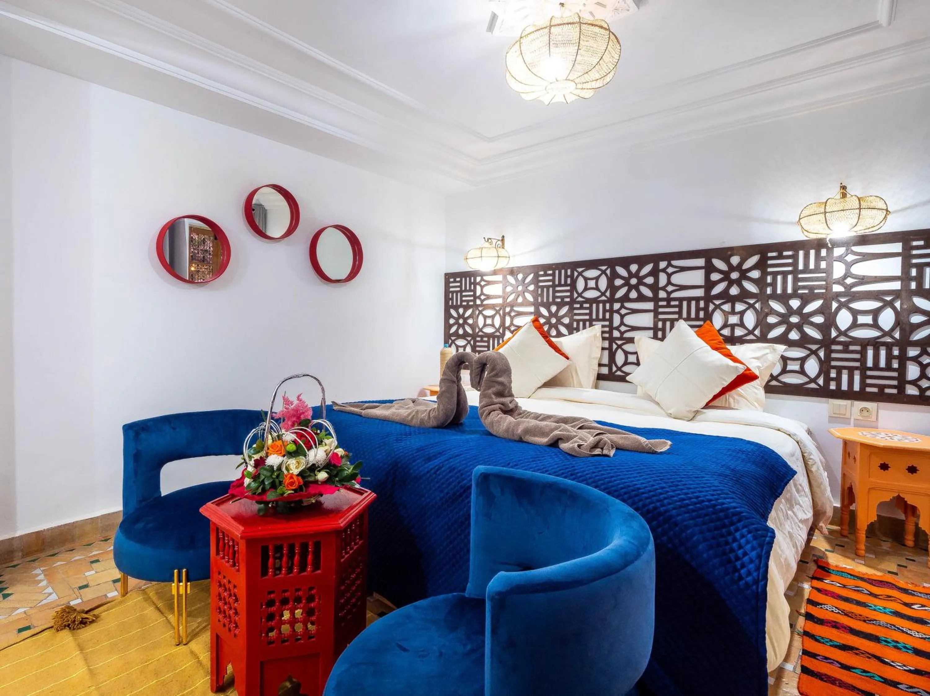 Bed in Riad La Croix Berbere Deluxe