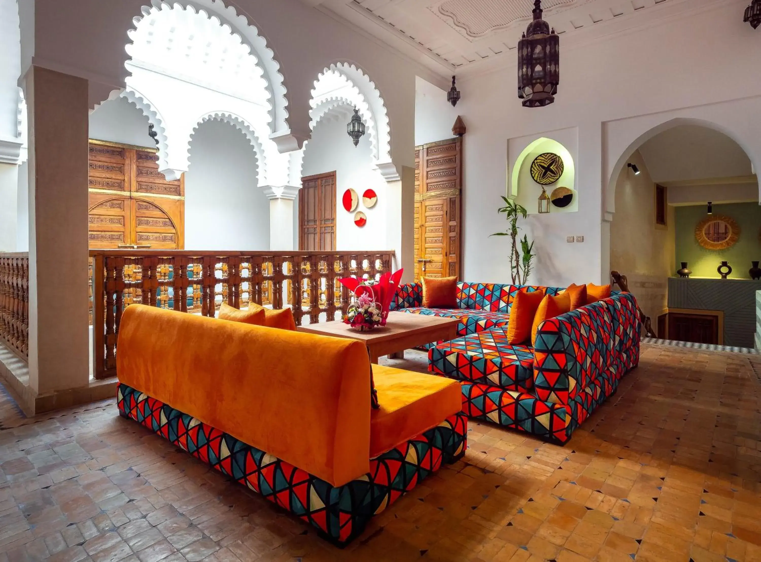 Living room in Riad La Croix Berbere De Luxe