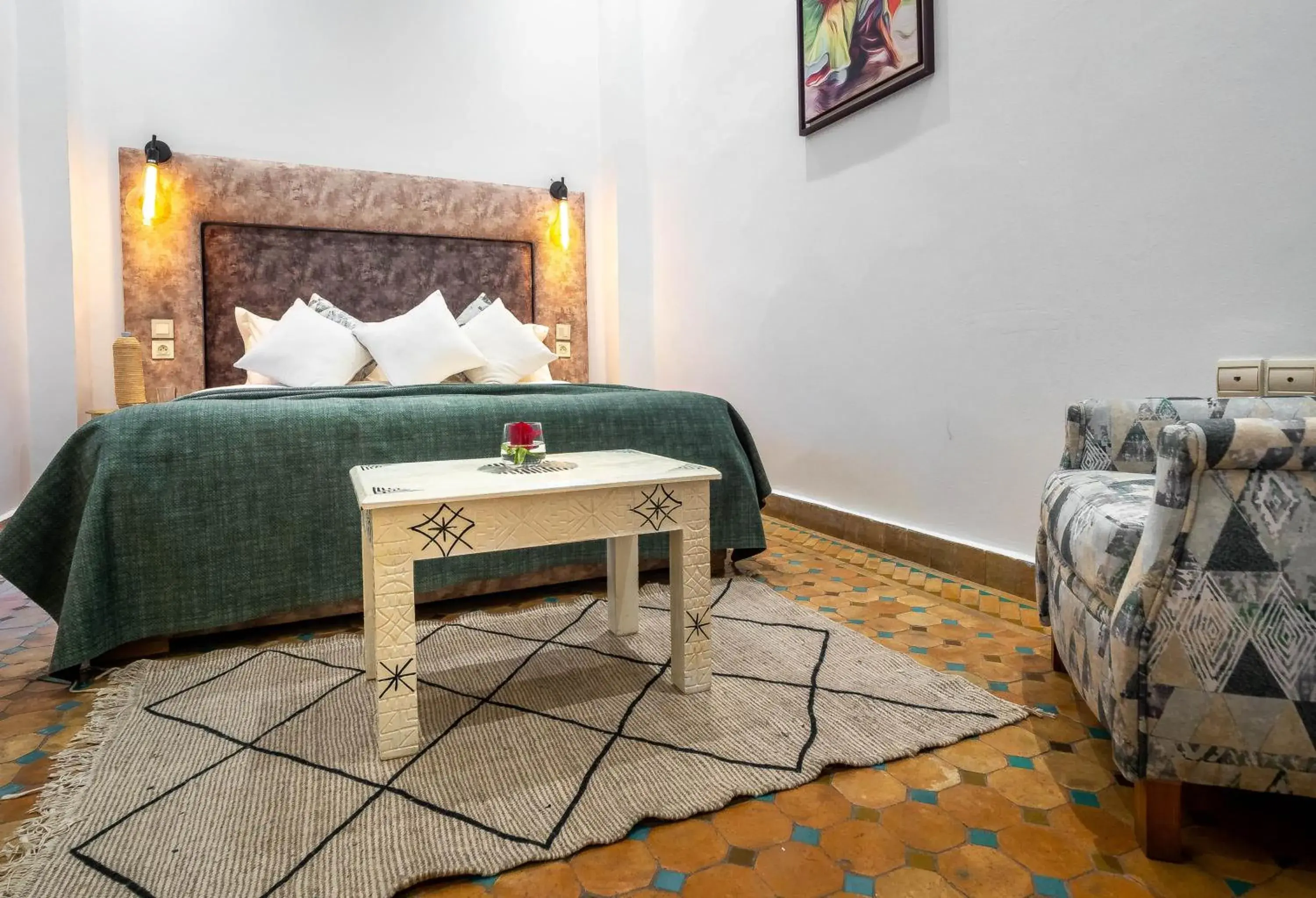 Photo of the whole room, Bed in Riad La Croix Berbere De Luxe