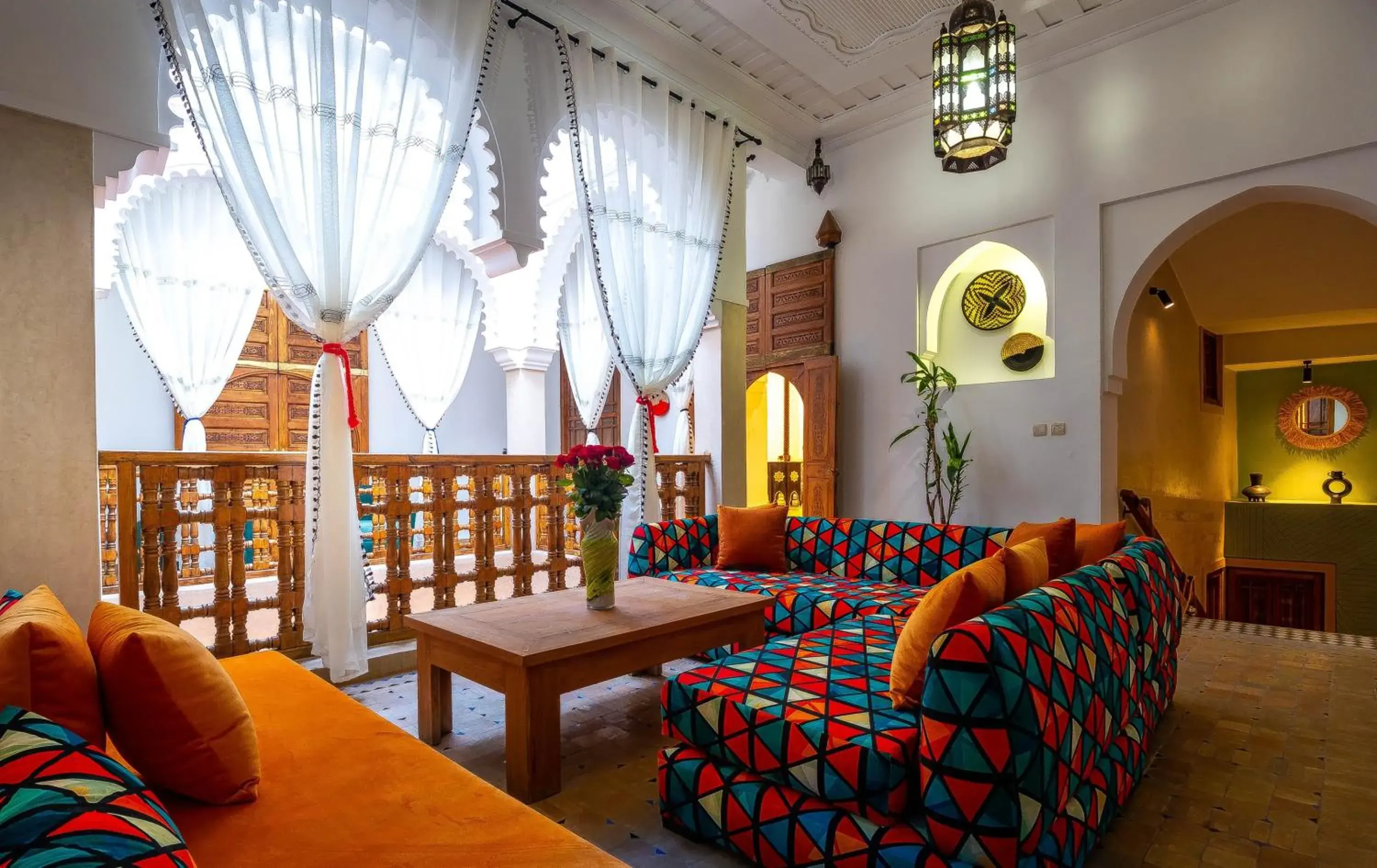 Living room, Seating Area in Riad La Croix Berbere De Luxe