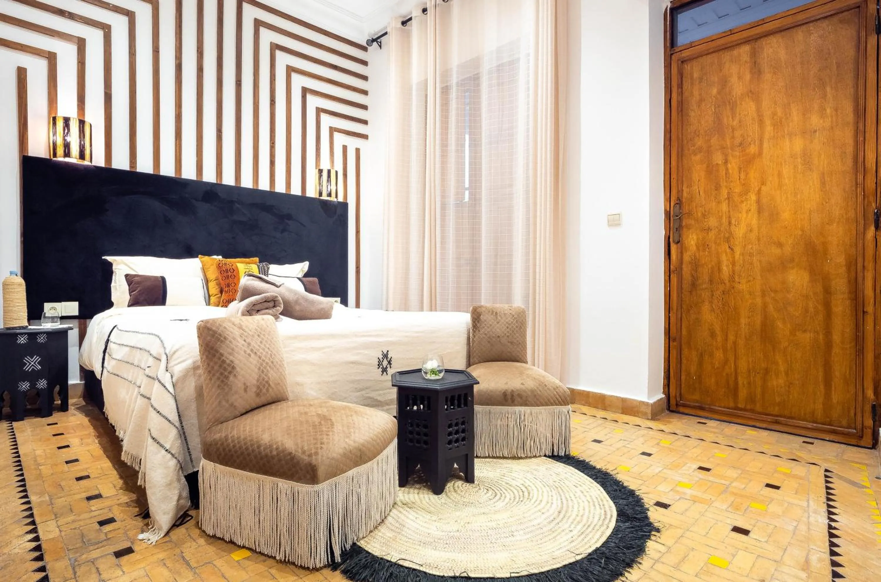 Bed in Riad La Croix Berbere Deluxe