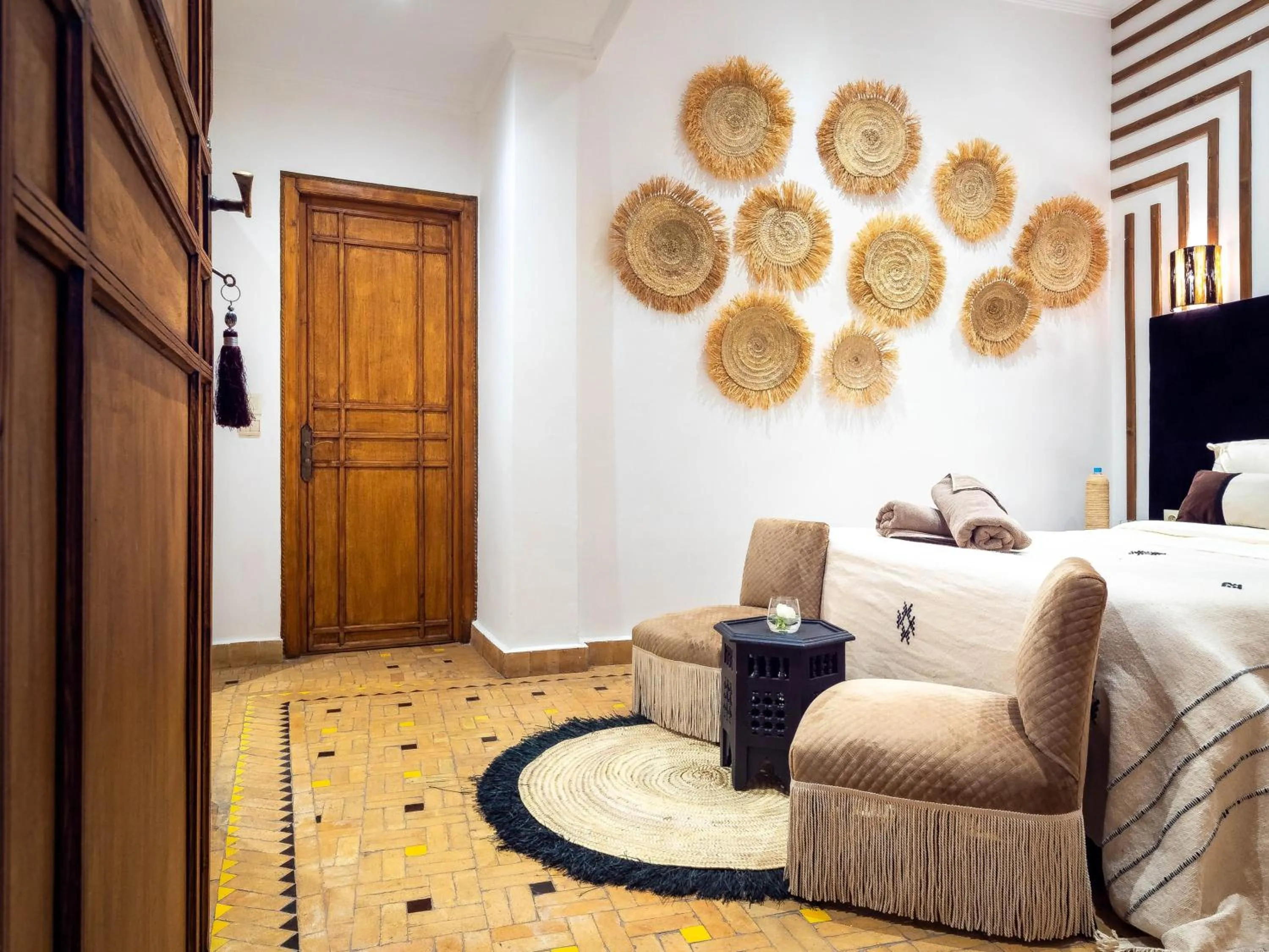 Bed in Riad La Croix Berbere Deluxe