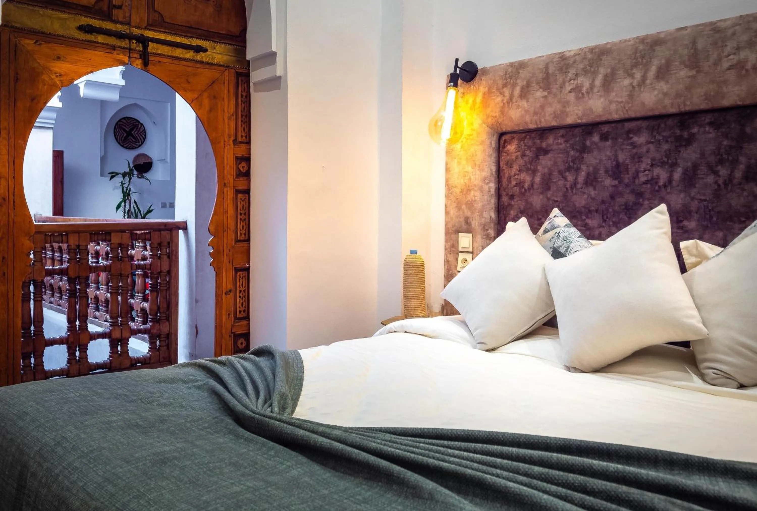 Bed in Riad La Croix Berbere Deluxe