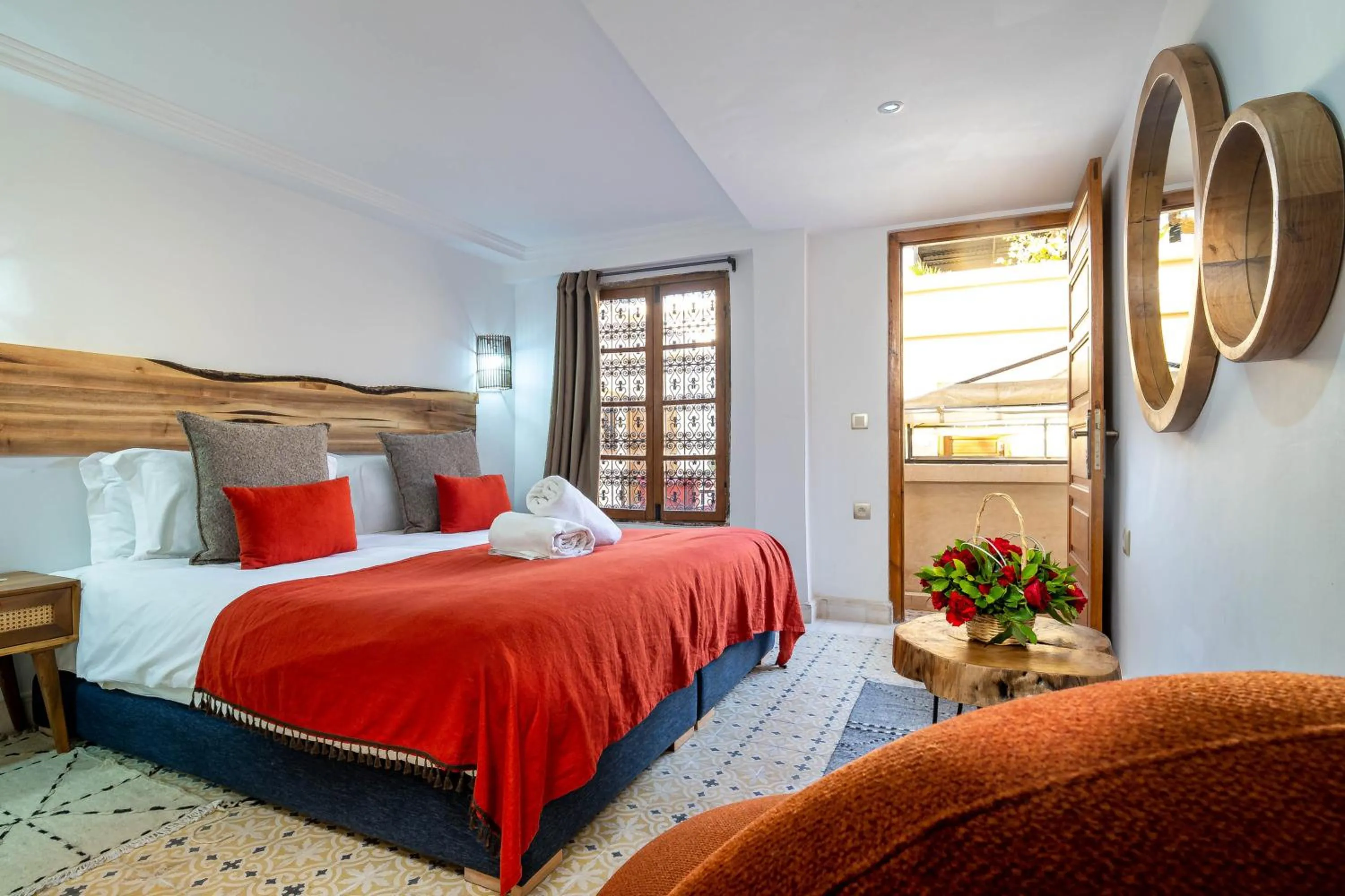 Bed in Riad La Croix Berbere Deluxe