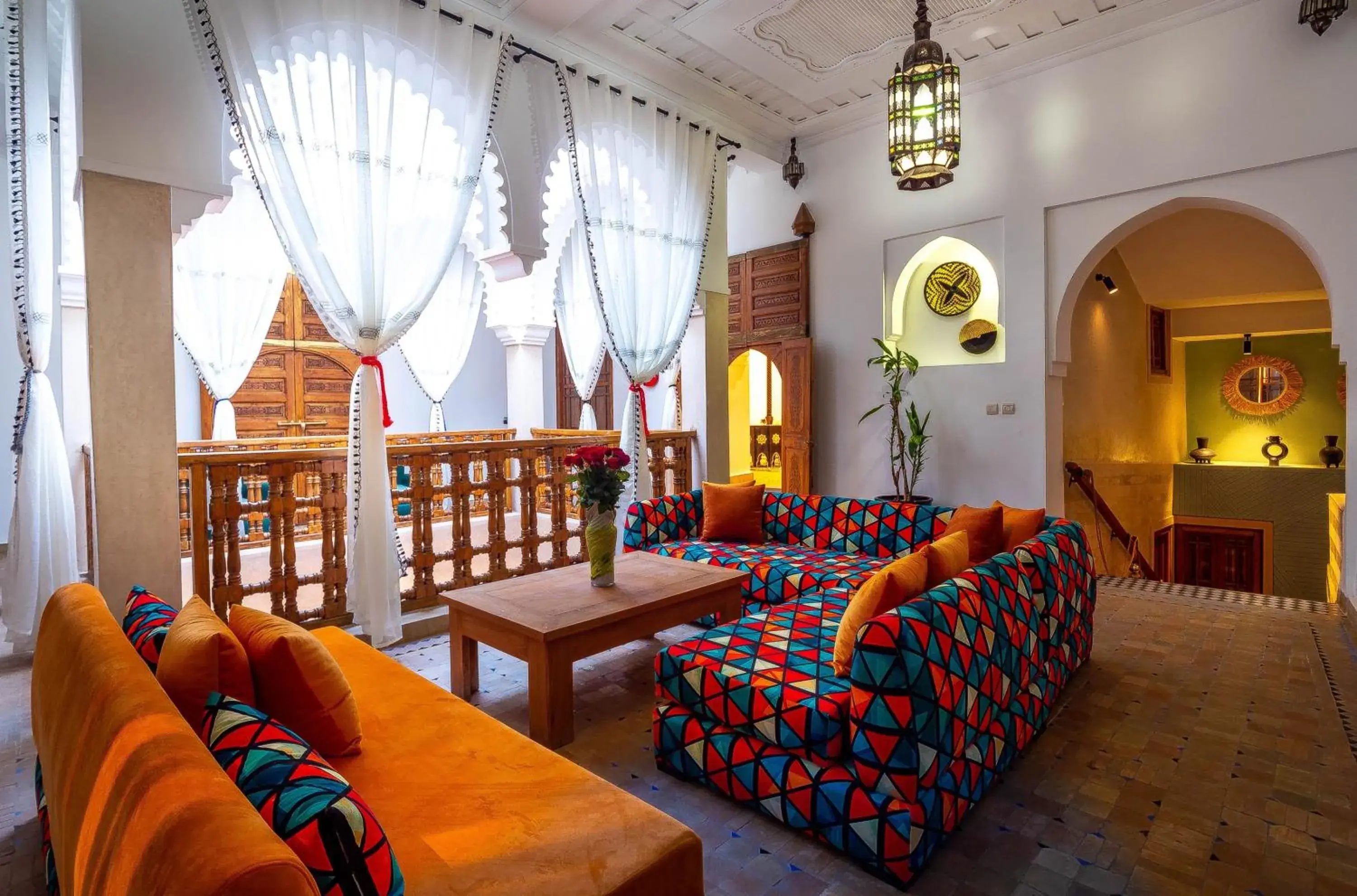 Living room in Riad La Croix Berbere De Luxe