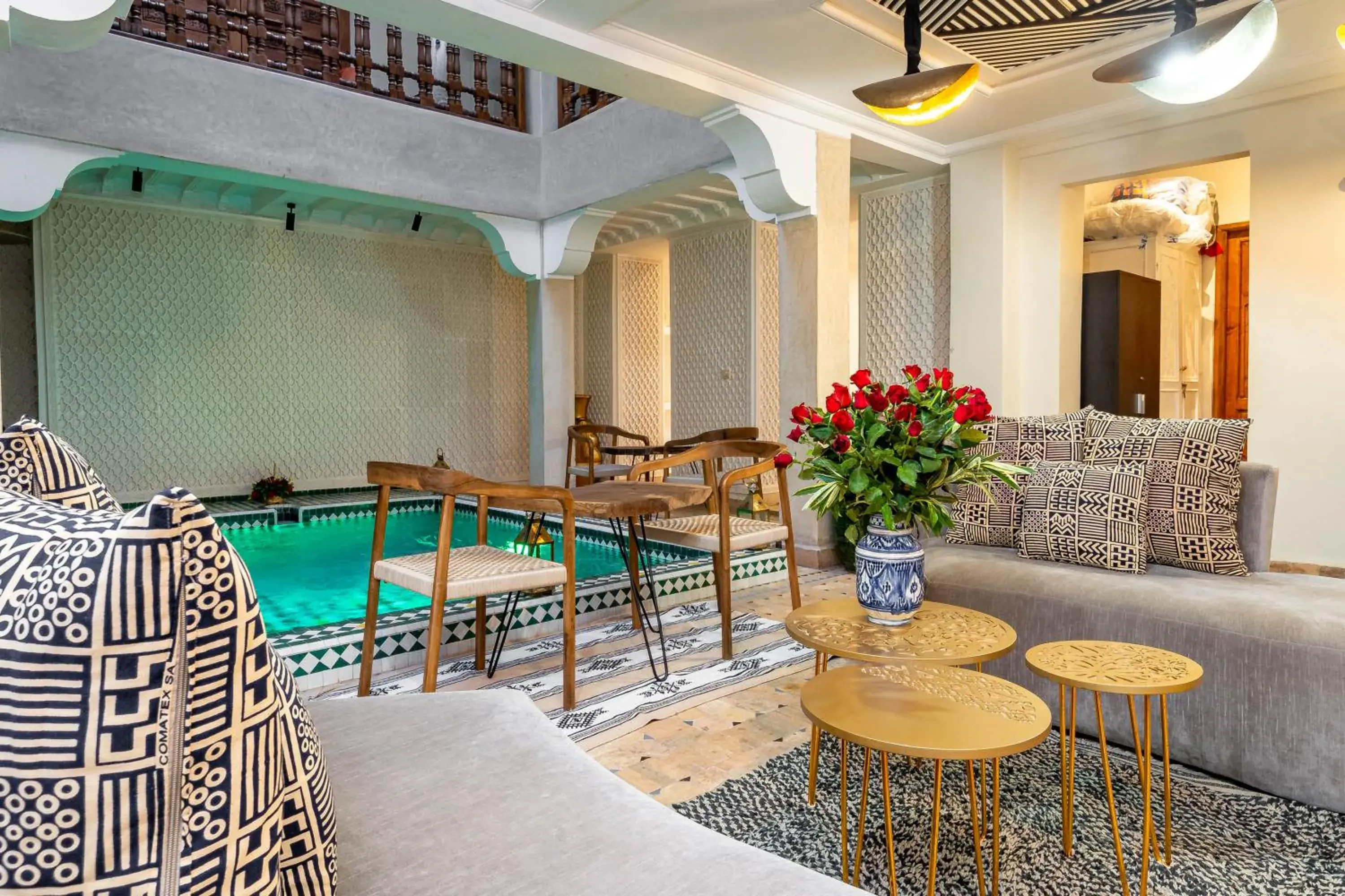 Patio in Riad La Croix Berbere Deluxe Patio in Riad La Croix Berbere Deluxe