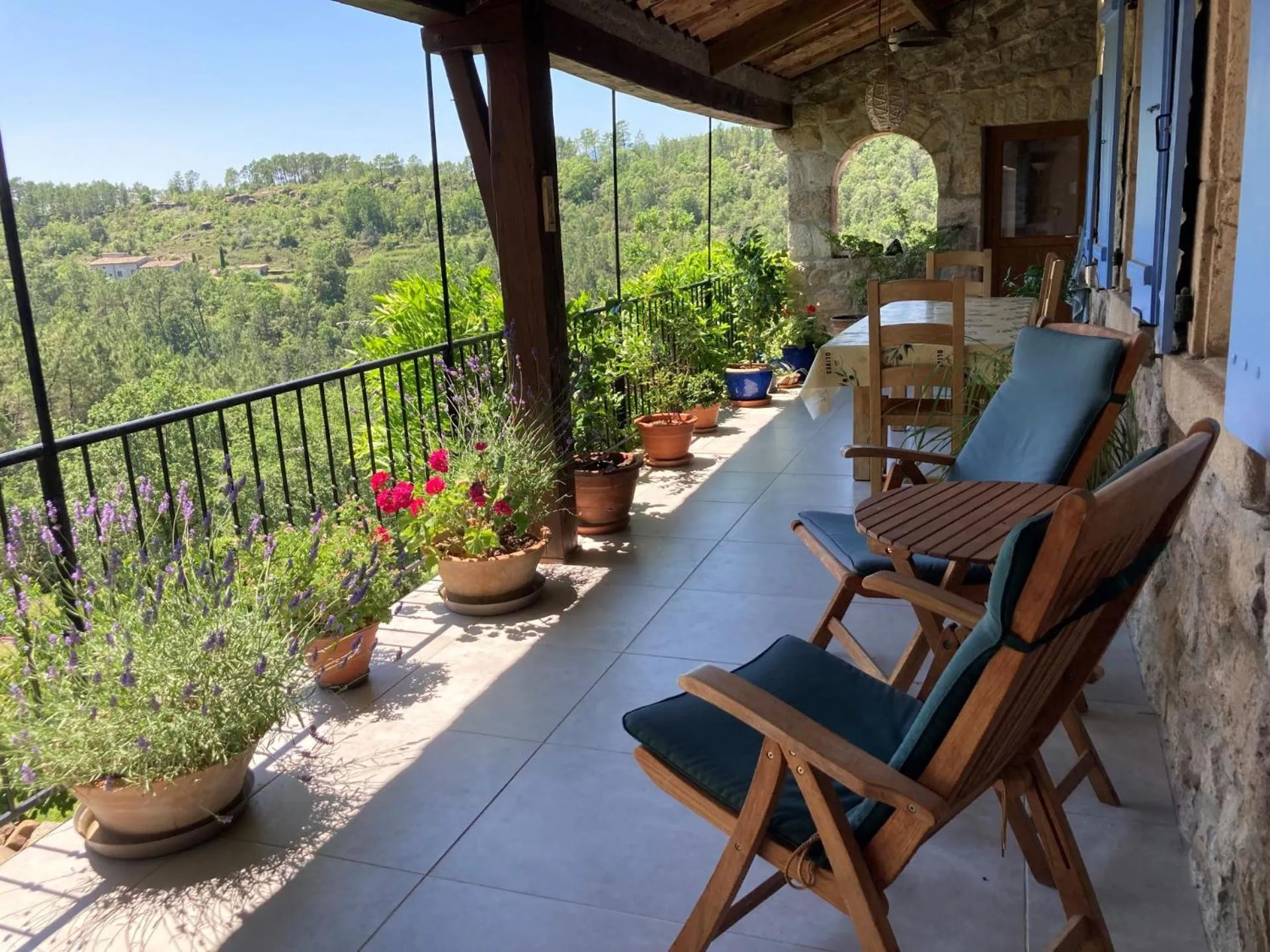 Balcony/Terrace in Mas de la Giralde - B&B