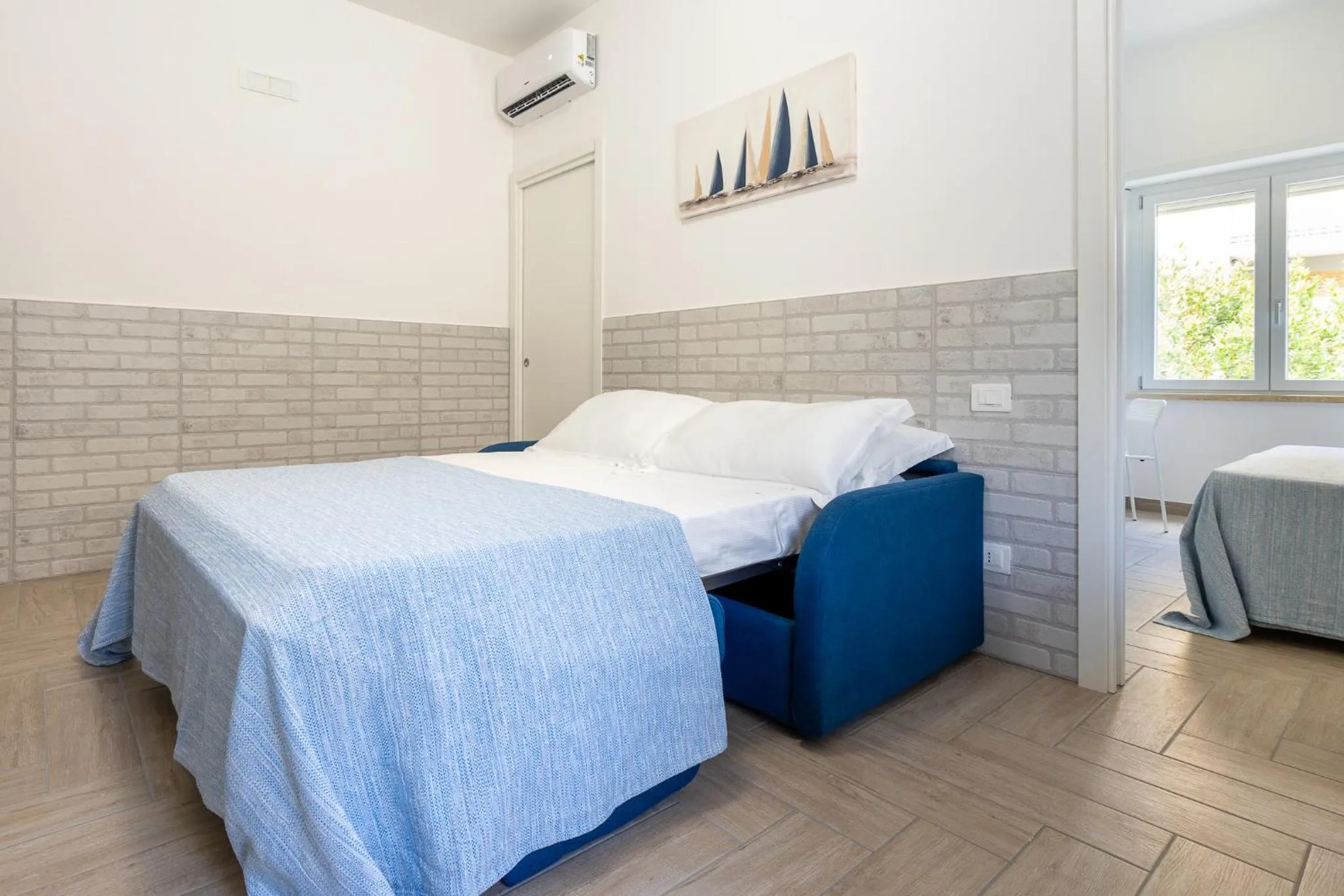 Living room, Bed in B&B Sperlonga