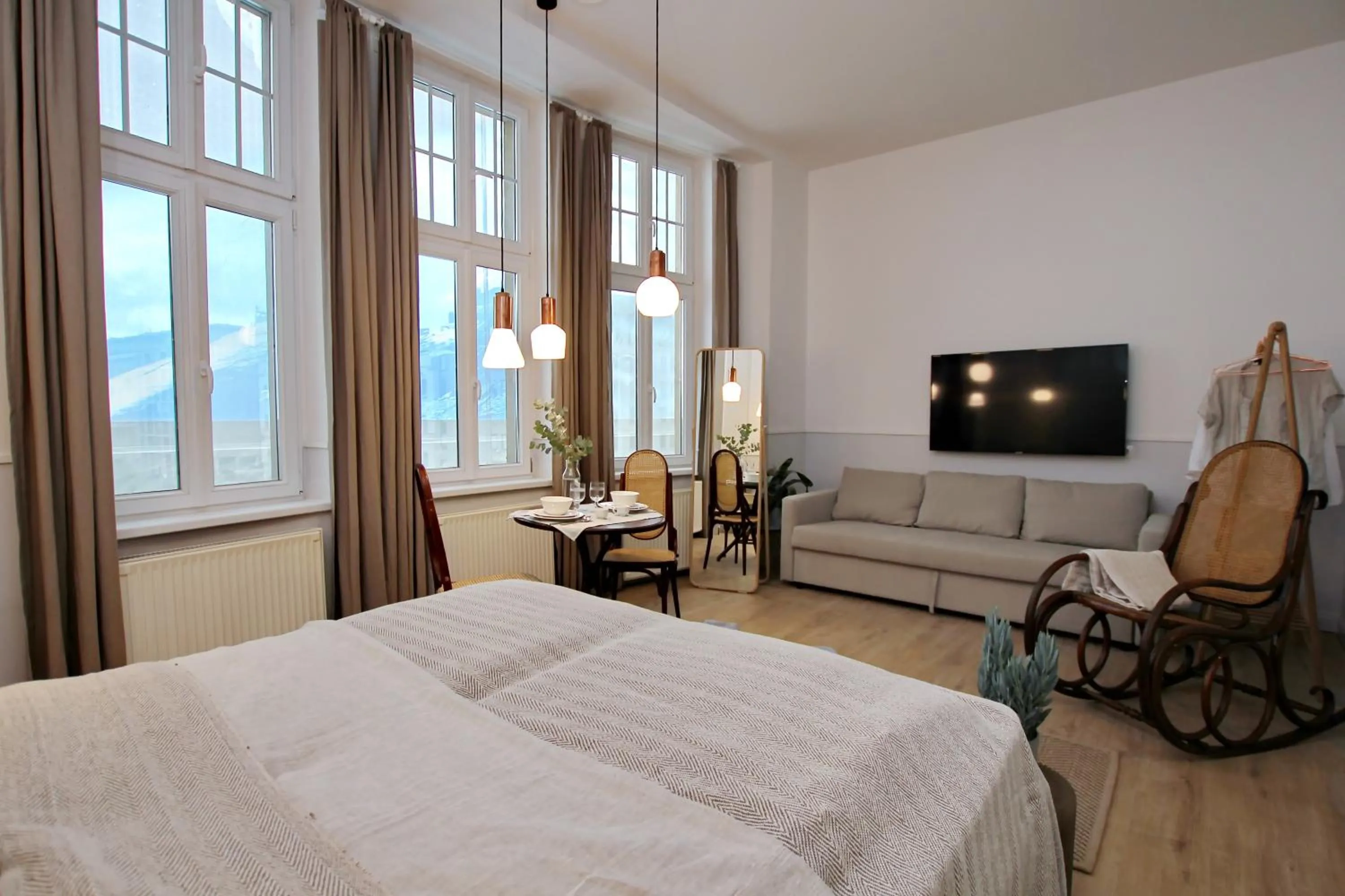 Seating area, Bed in Gellerico Apartments Deák Square