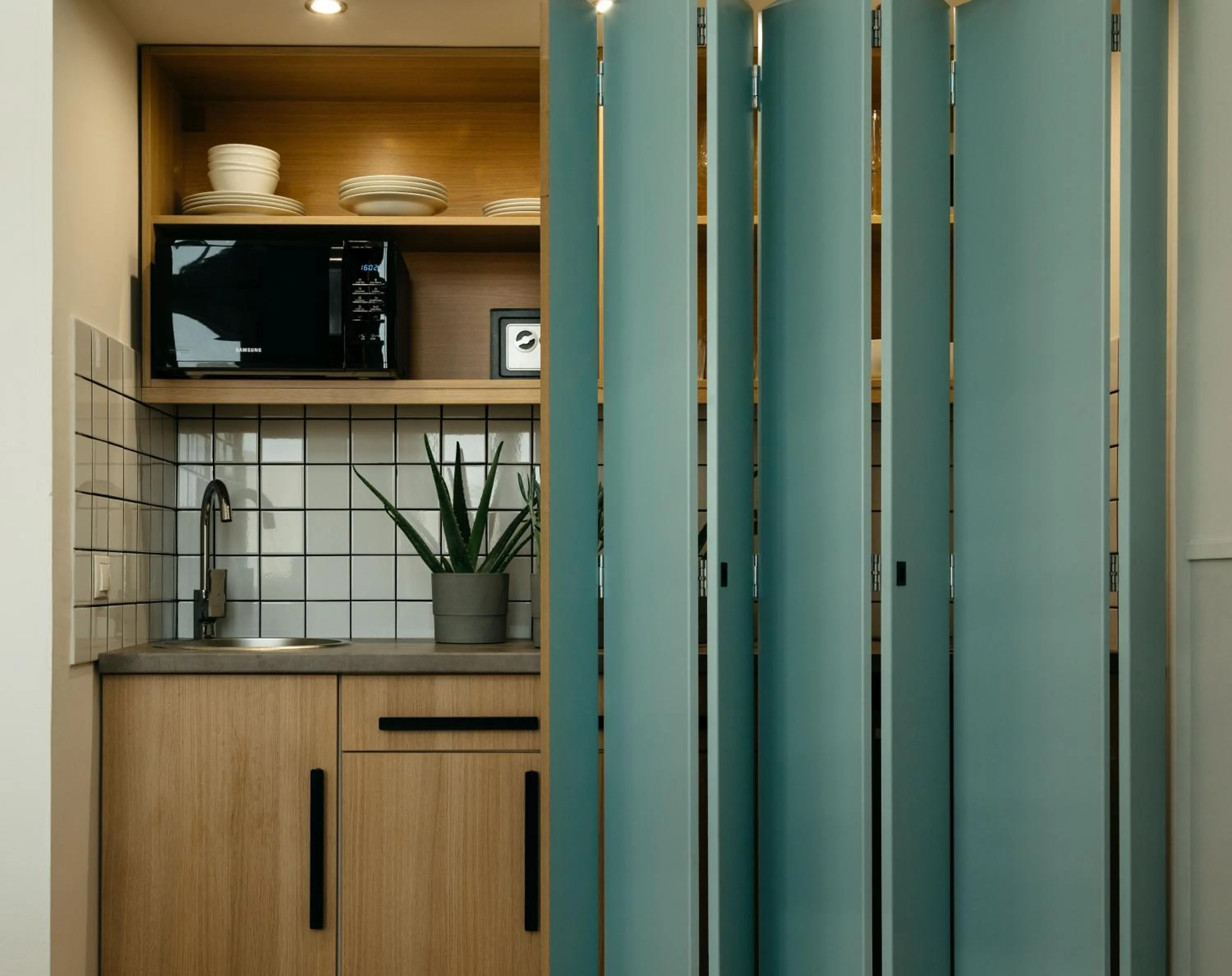 Kitchen or kitchenette in Gellerico Apartments Deák Square