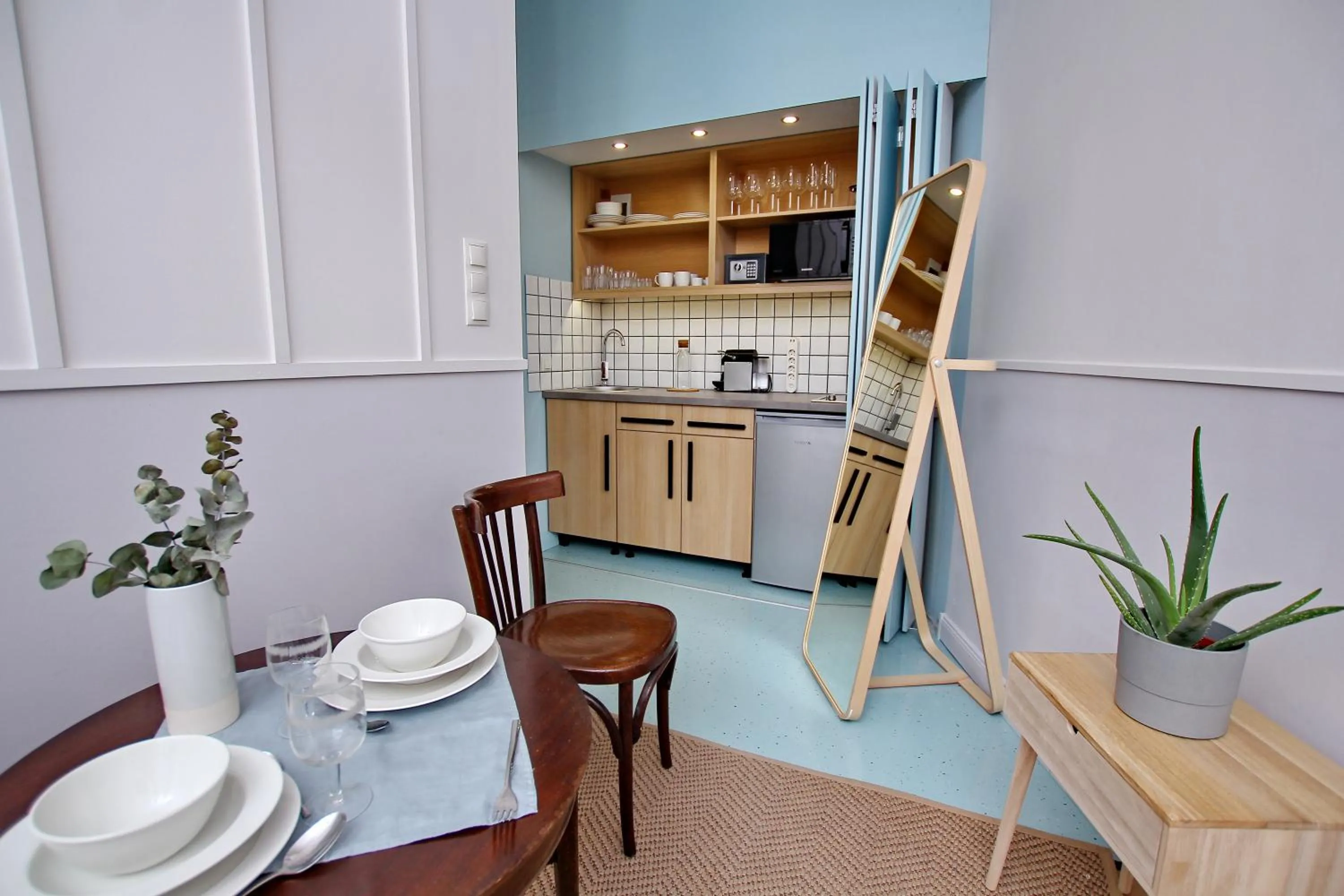 Kitchen or kitchenette in Gellerico Apartments Deák Square