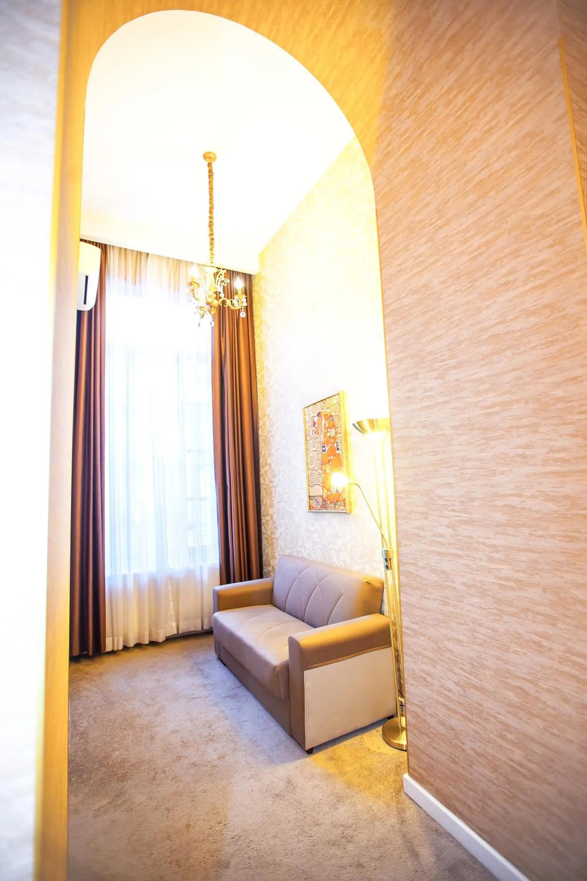 Living room, Bed in Rustaveli Hotel