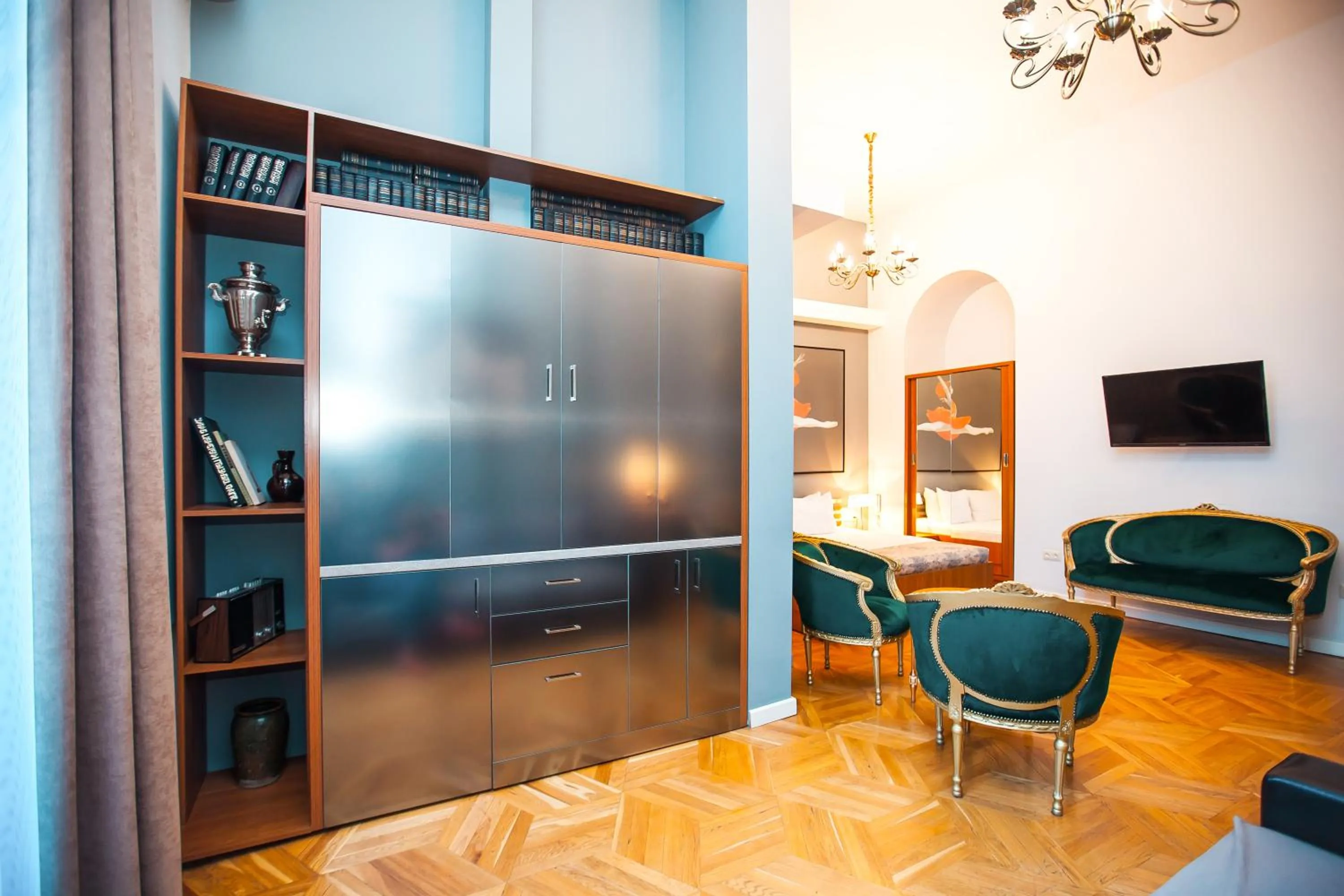 Kitchen or kitchenette in Rustaveli Hotel