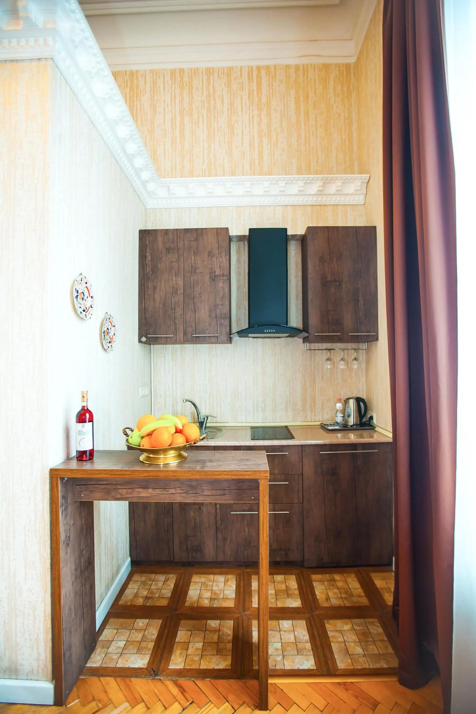 Kitchen or kitchenette in Rustaveli Hotel