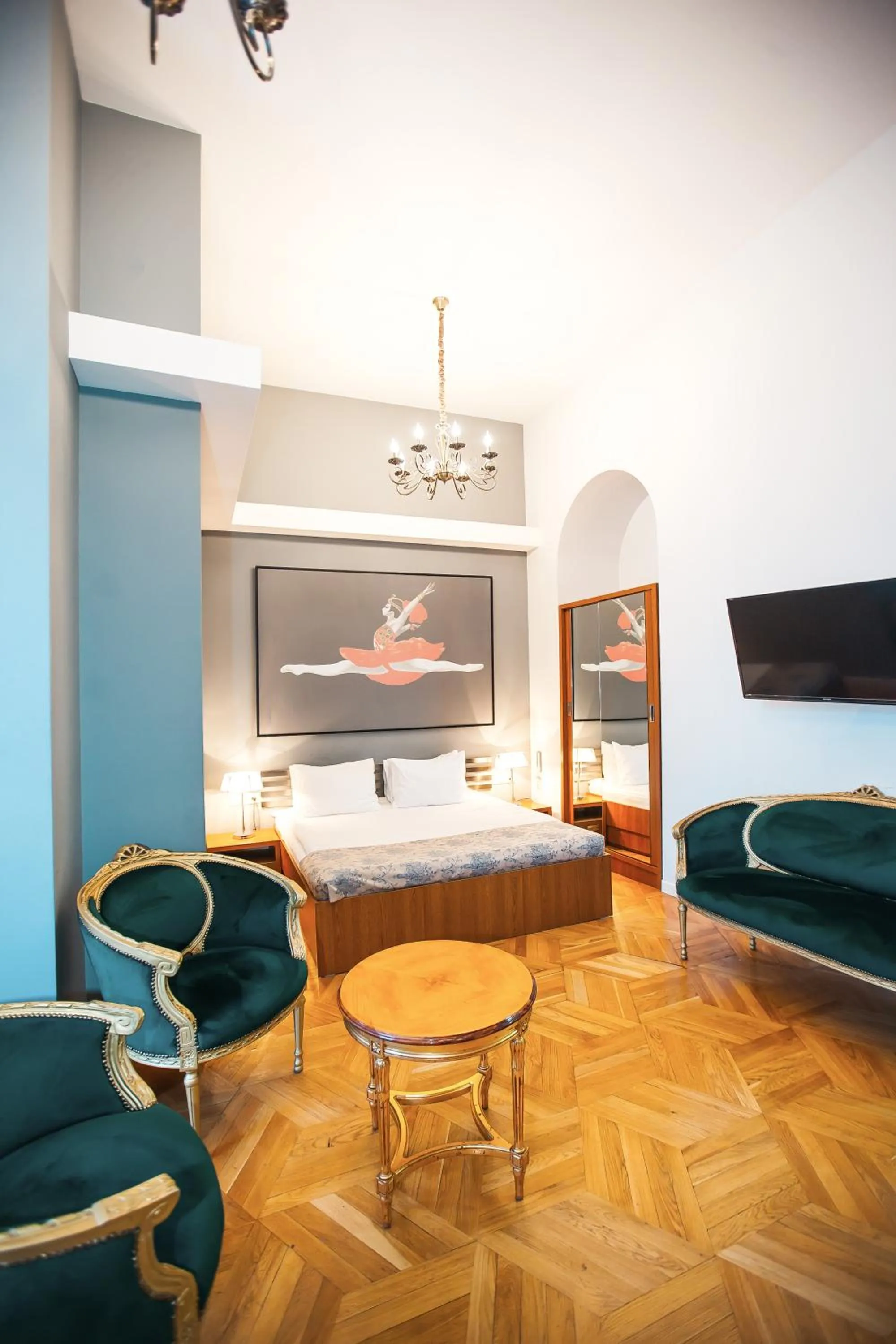 Bed in Rustaveli Hotel