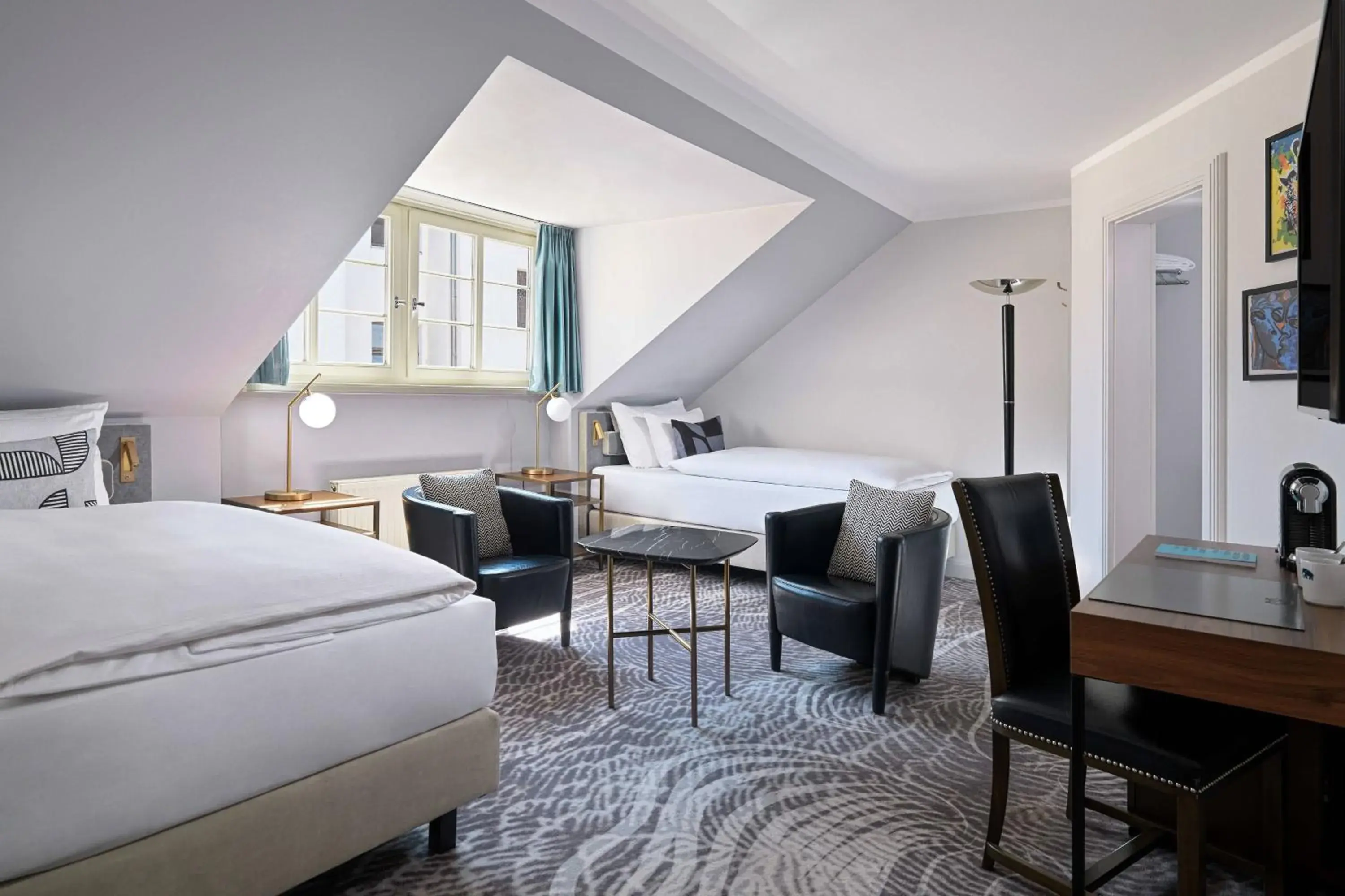 Photo of the whole room, Bed in Hotel Elephant Weimar, Autograph Collection Photo of the whole room, Bed in Hotel Elephant Weimar, Autograph Collection