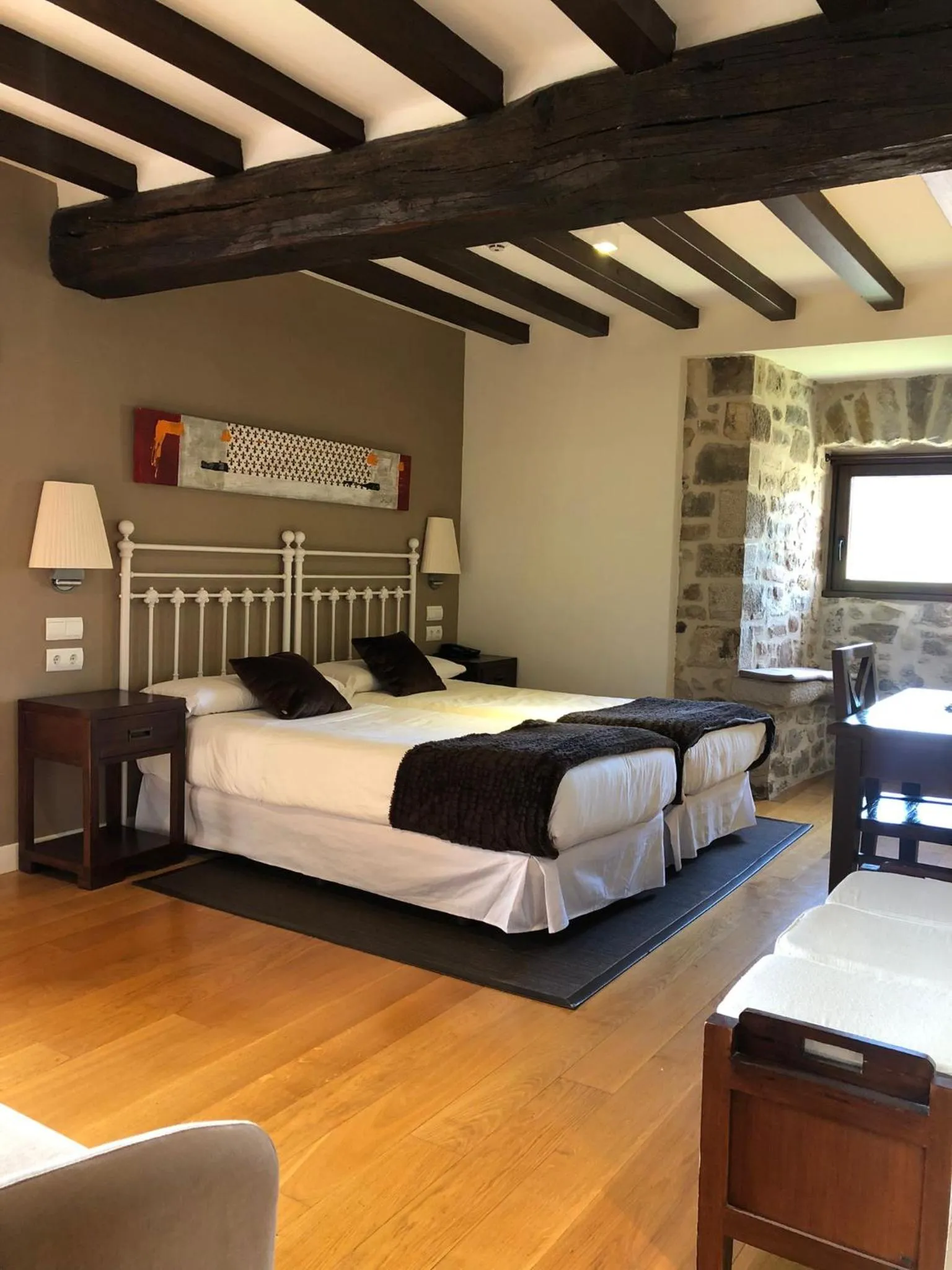 Photo of the whole room, Bed in Hotel Torre Zumeltzegi
