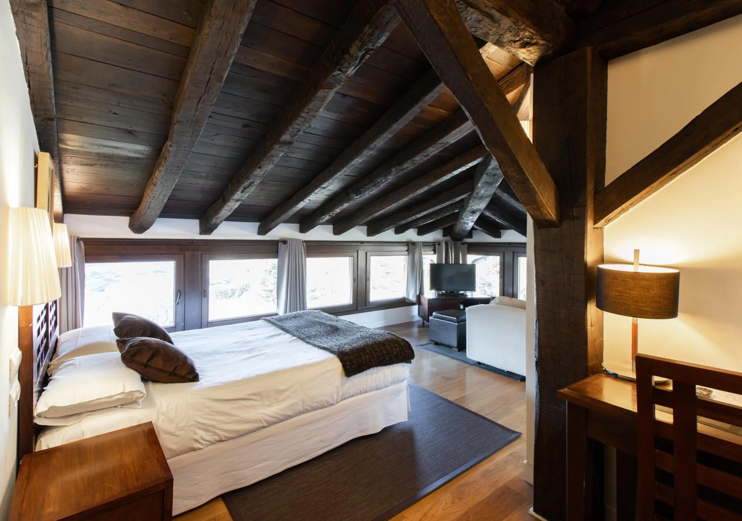 Photo of the whole room, Bed in Hotel Torre Zumeltzegi