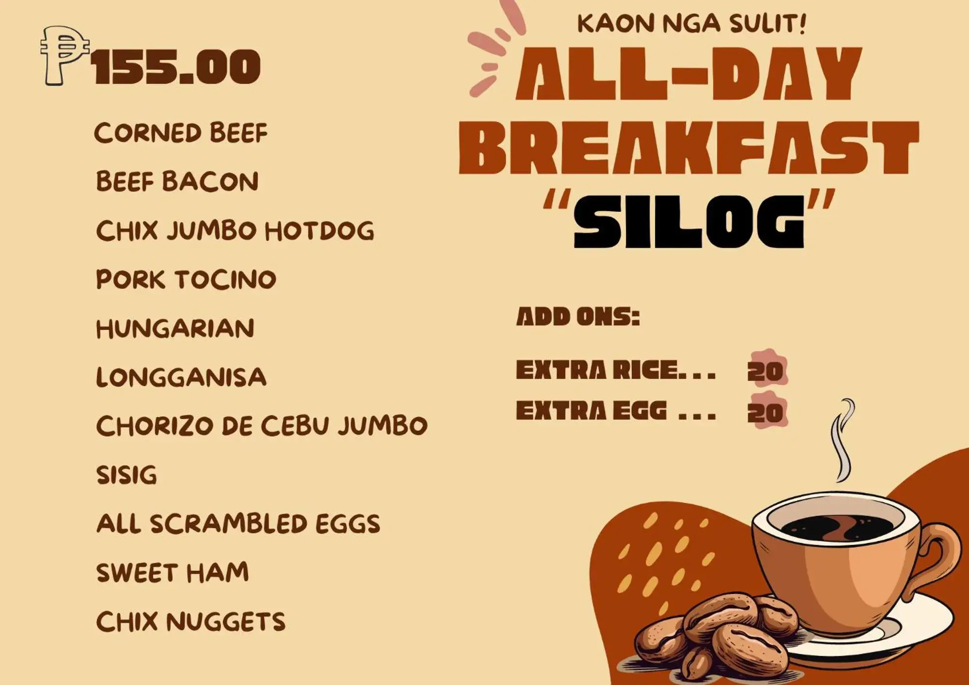 Breakfast in Claytown Pension House Breakfast in Claytown Pension House