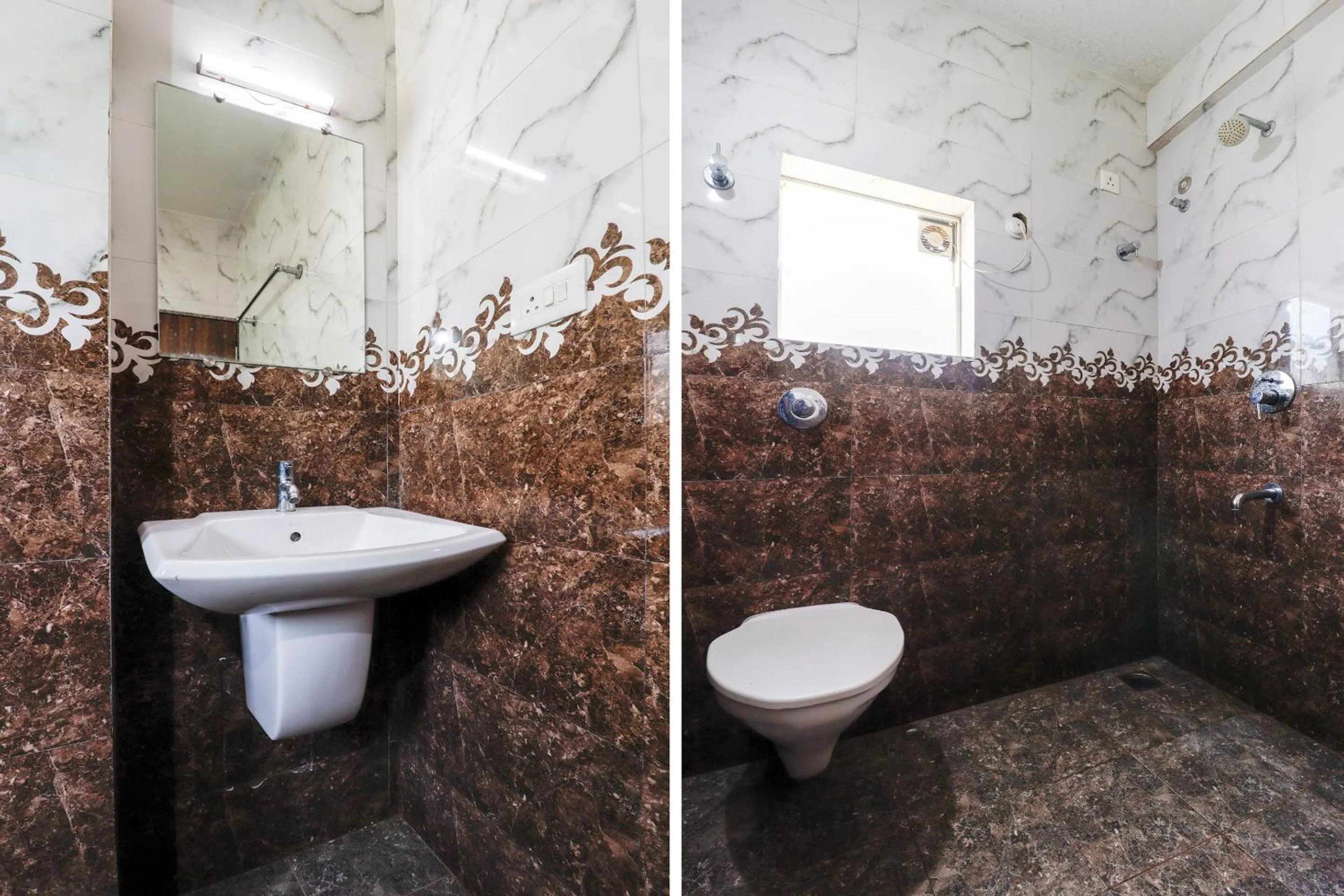 Bathroom in Capital O Sai Arya Residency