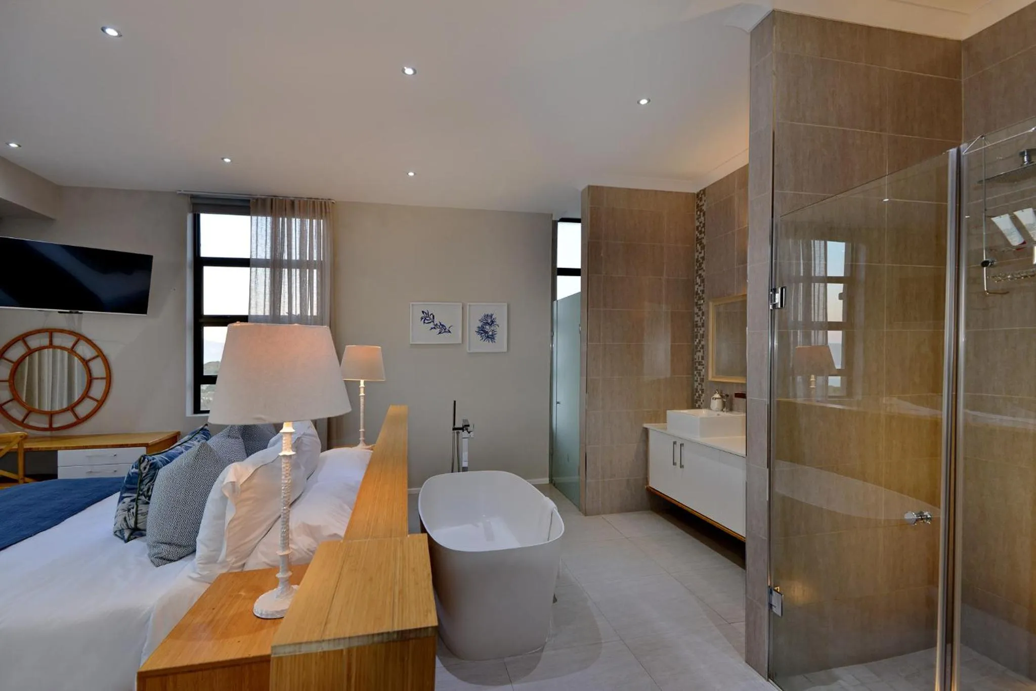 Bed in The Shark Bay Boutique Hotel & Spa