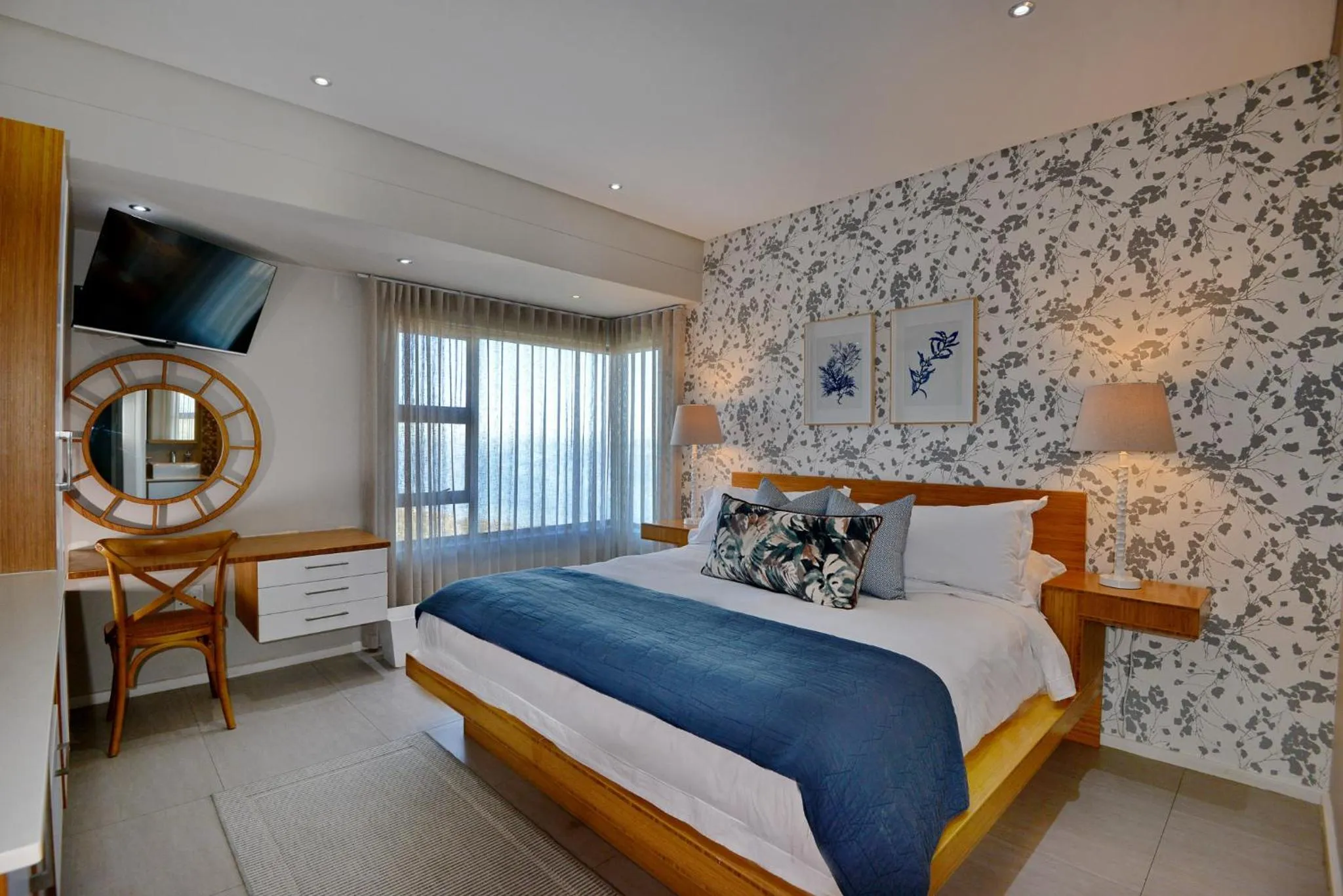 Bed in The Shark Bay Boutique Hotel & Spa