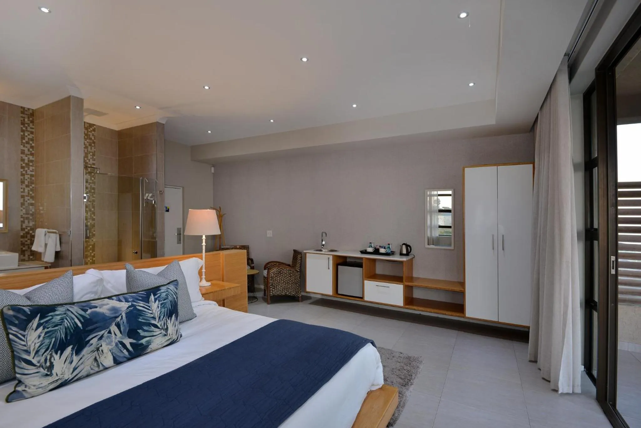 Bed in The Shark Bay Boutique Hotel & Spa