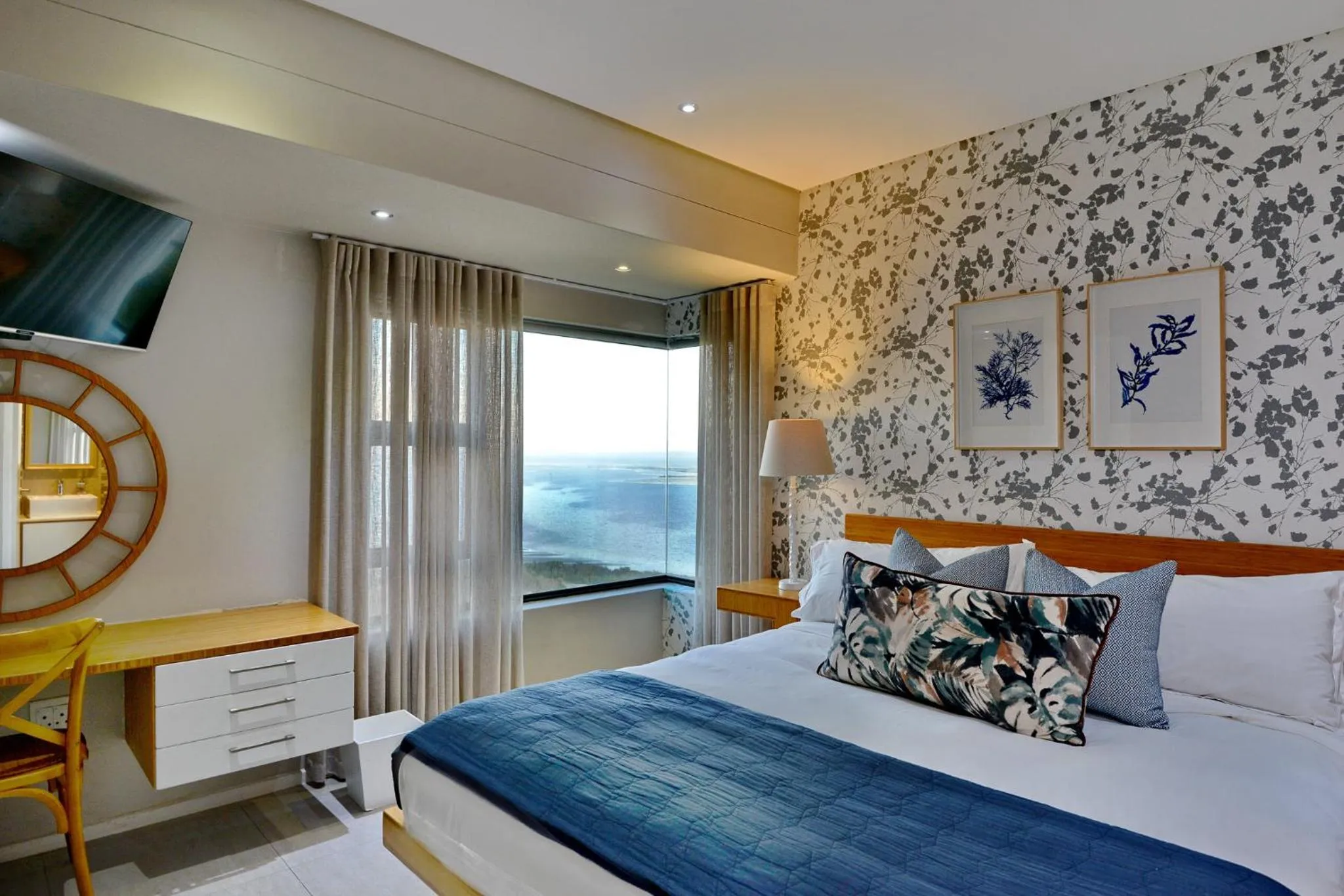 Bed in The Shark Bay Boutique Hotel & Spa