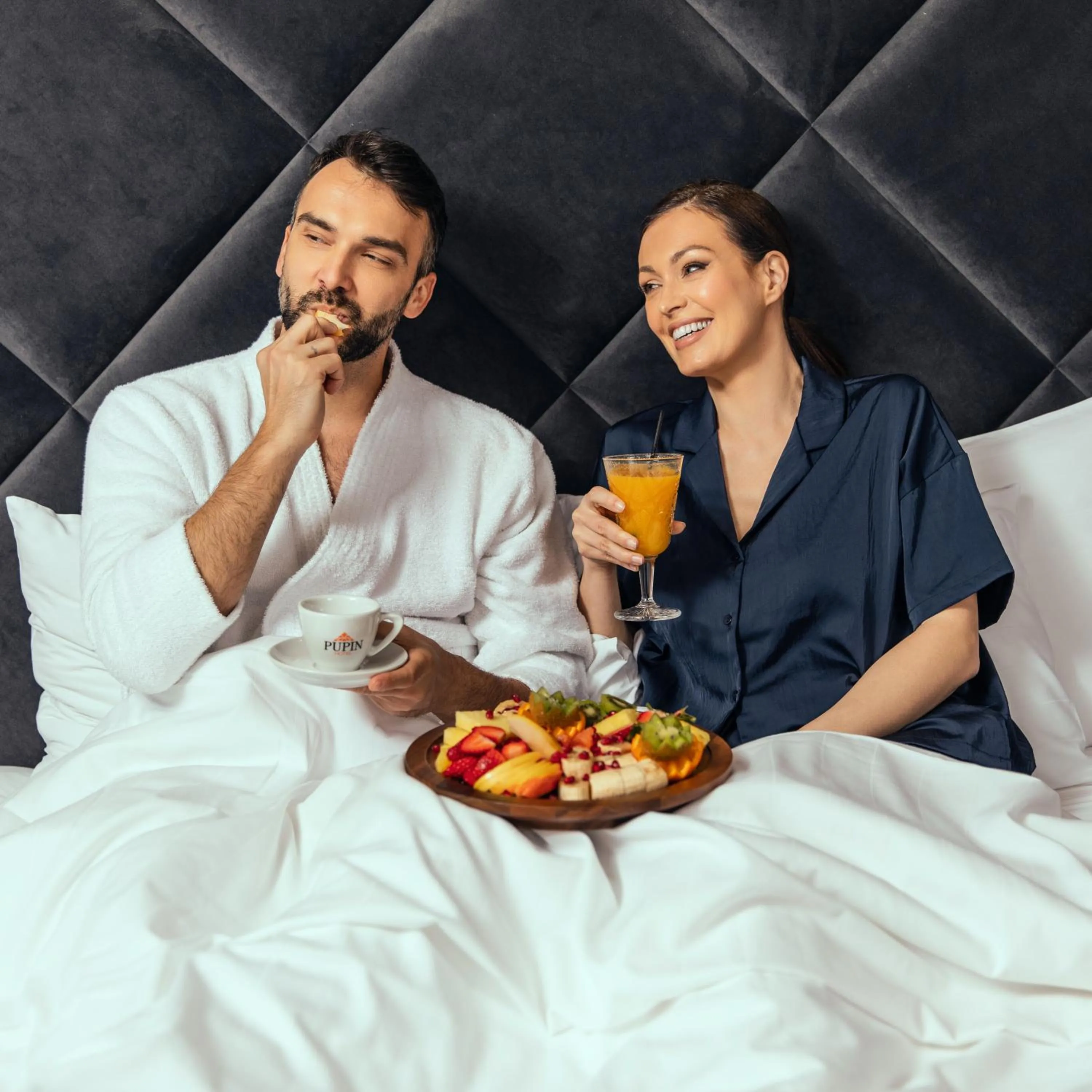 Bed in Hotel Pupin Novi Sad