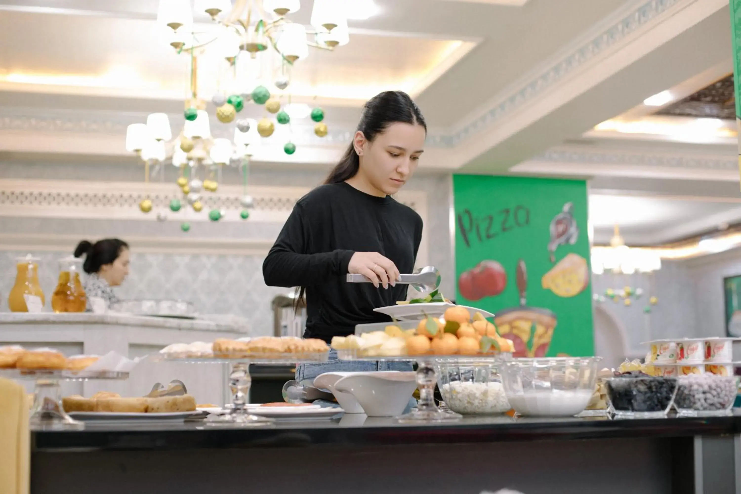 Buffet breakfast in Dendi Plaza Hotel Buffet breakfast in Dendi Plaza Hotel