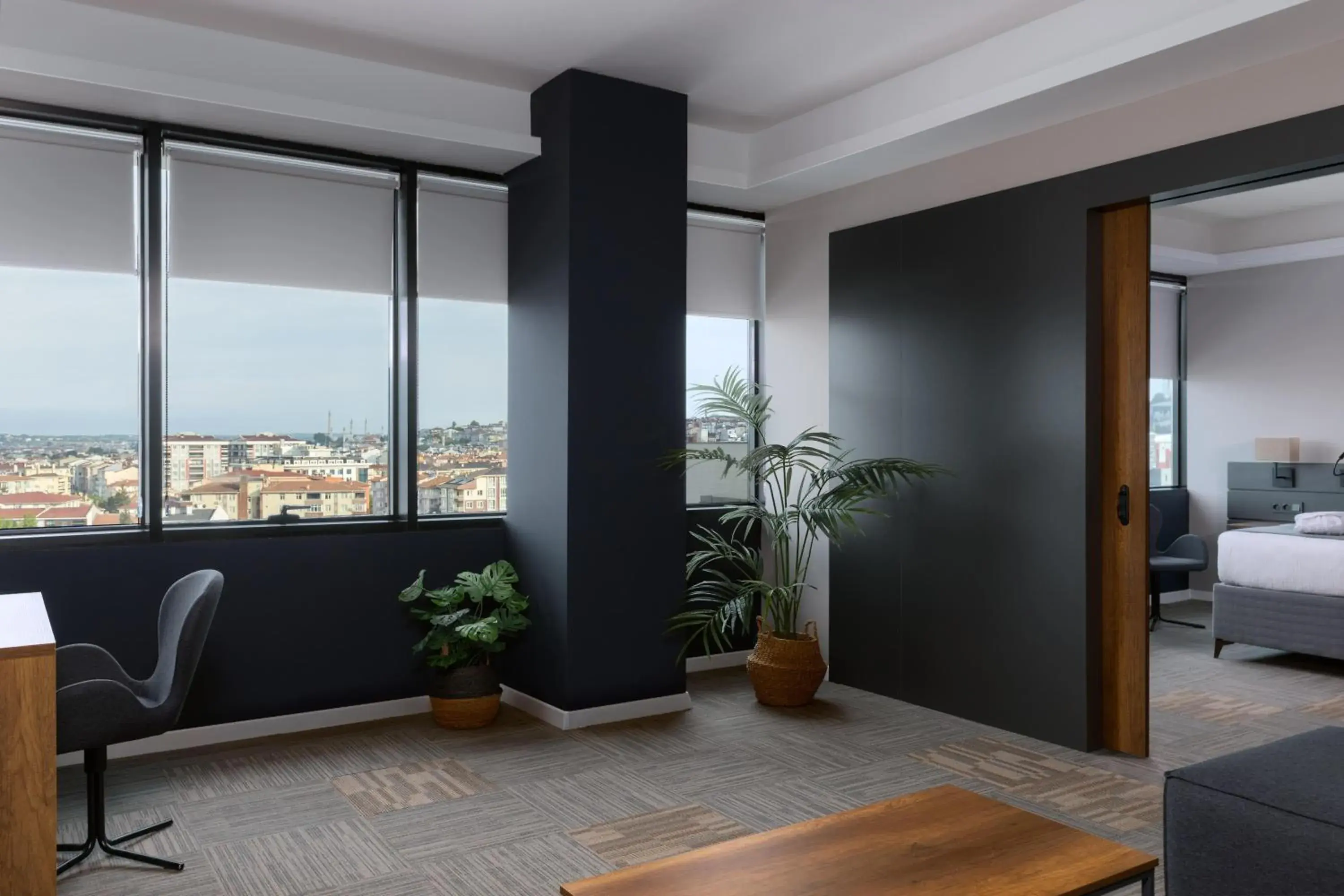 View (from property/room), Bed in The Plaza Hotel Edirne View (from property/room), Bed in The Plaza Hotel Edirne