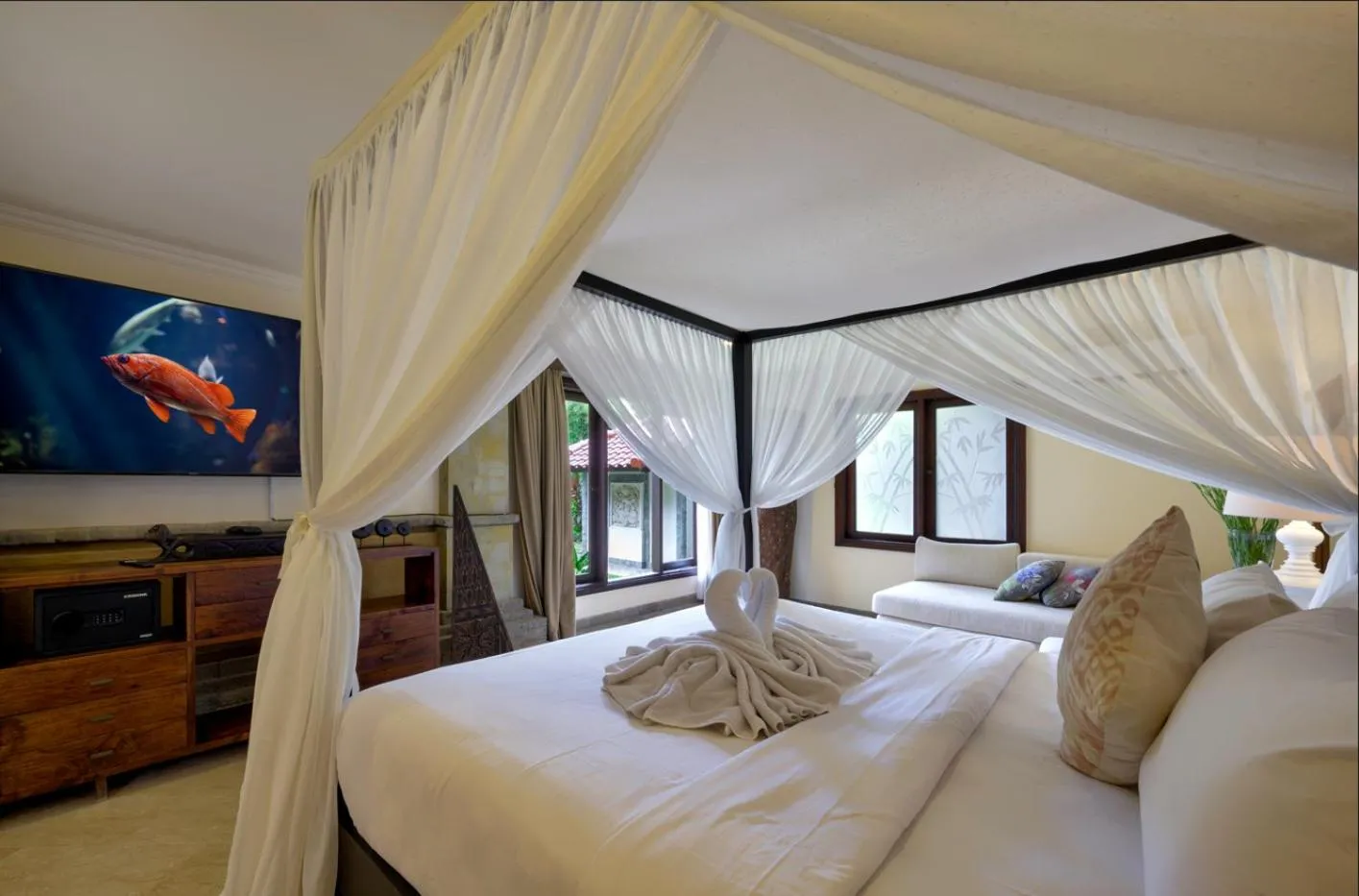 Bedroom, Bed in Villa Deh Simba at Oberoi