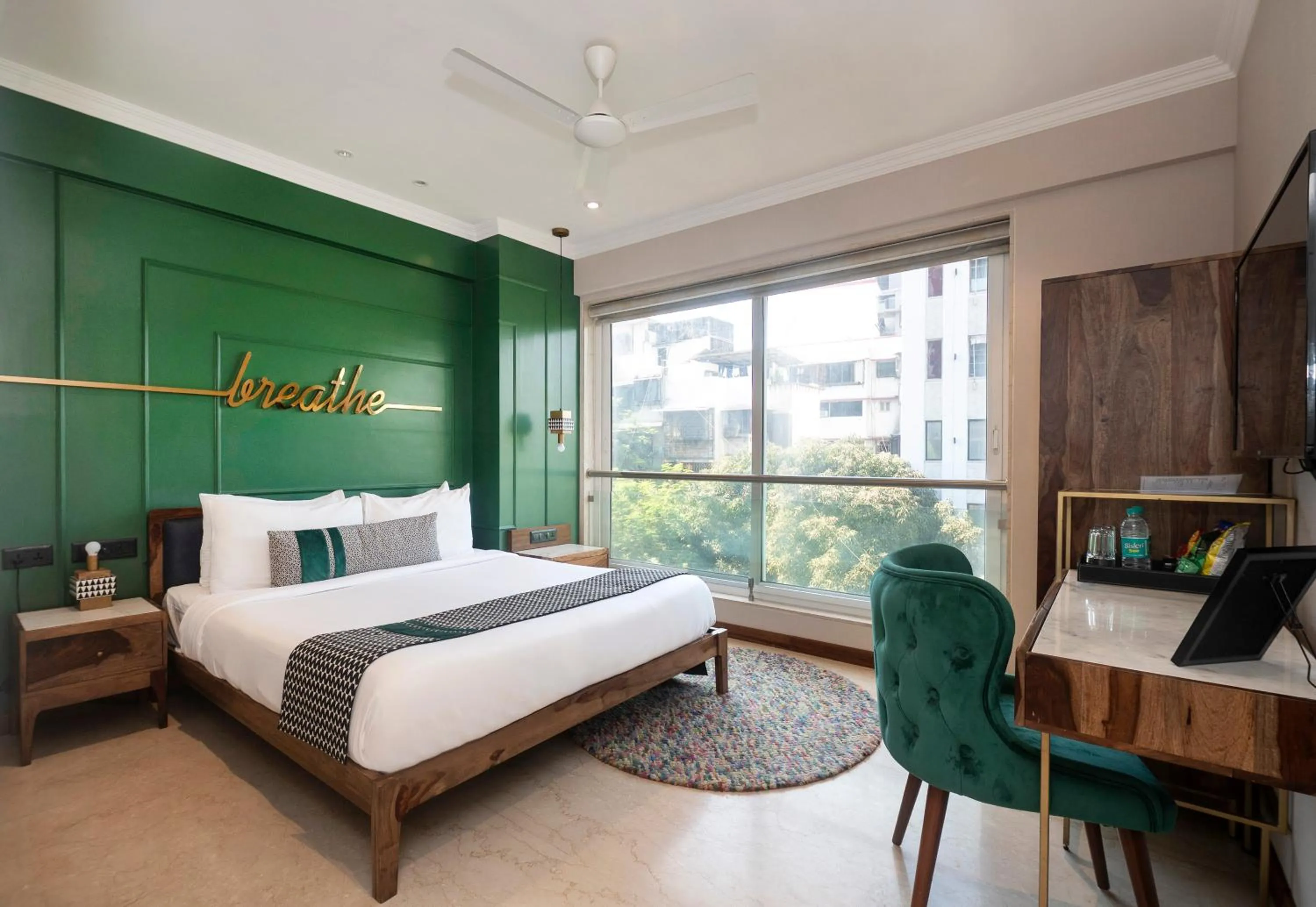 Bed in Theory9 Premium Service Apartments Bandra