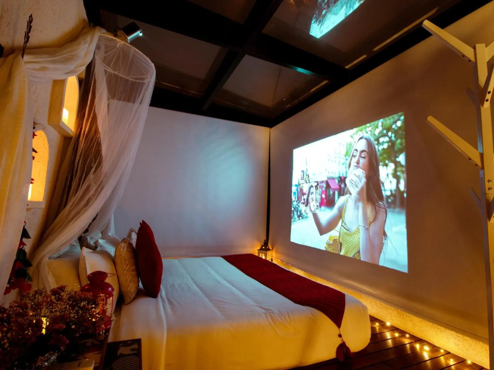 Bed in Theory9 Premium Service Apartments Bandra