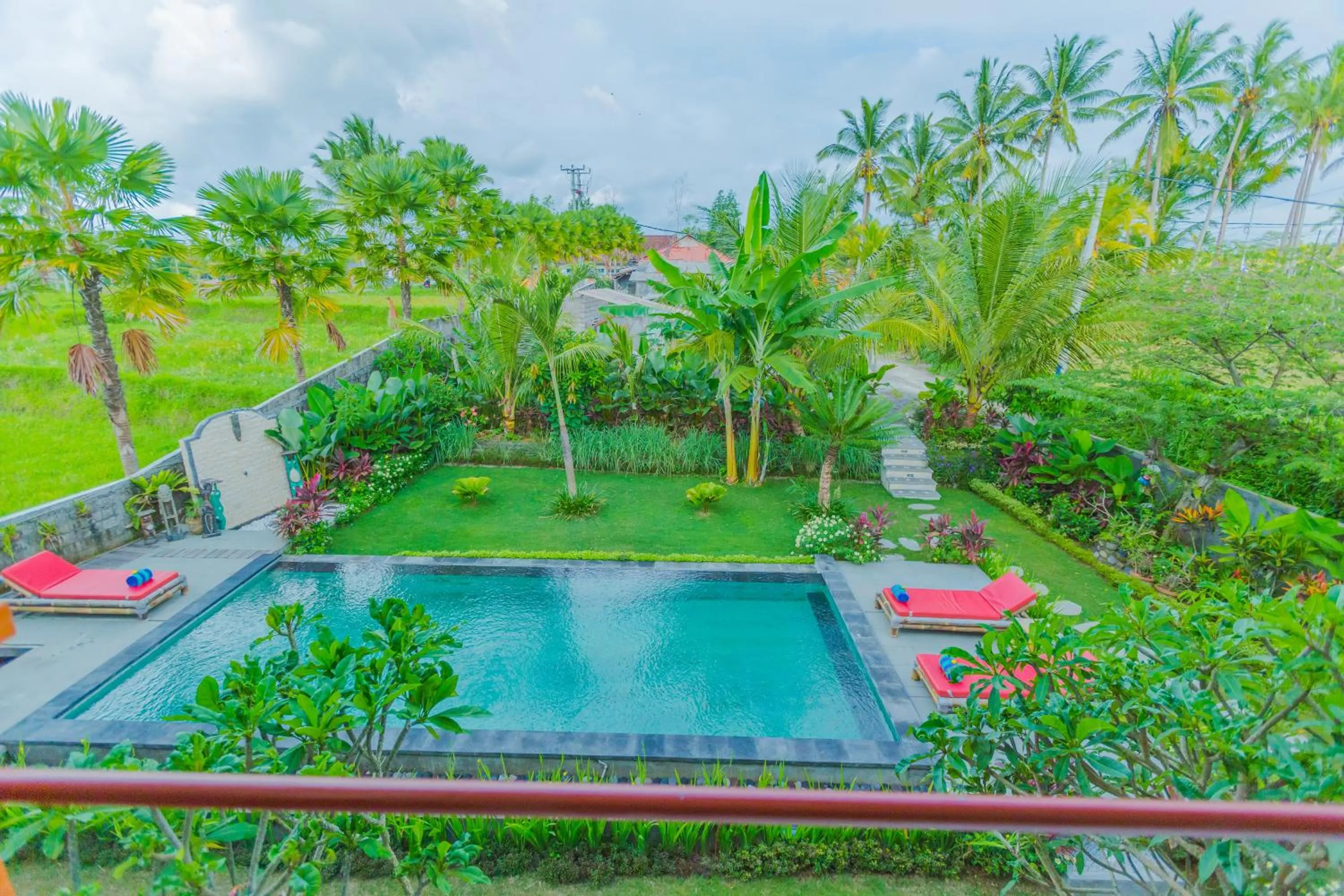 Pool view in Tantra House Ubud