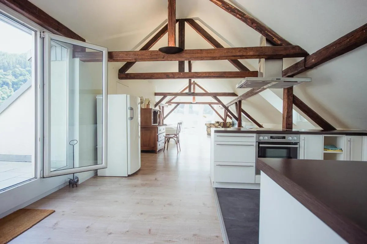 Kitchen or kitchenette in Hotel Trabener Hof
