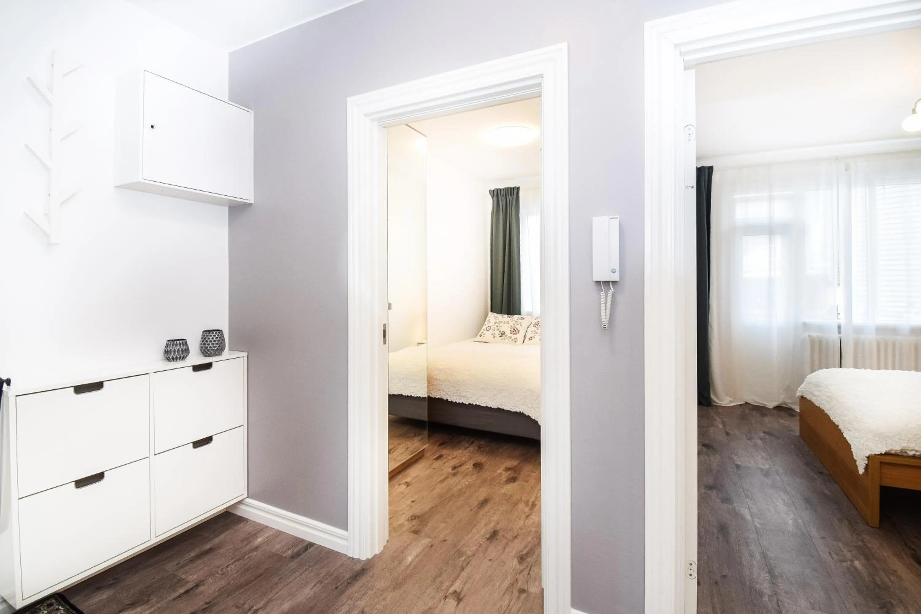 Bed in Greenkey Apartment S30