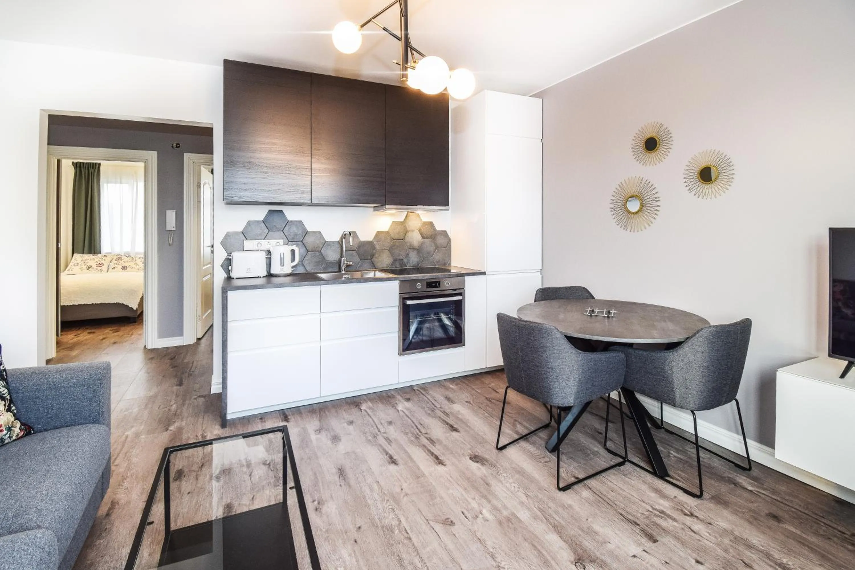 Kitchen or kitchenette in Greenkey Apartment S30