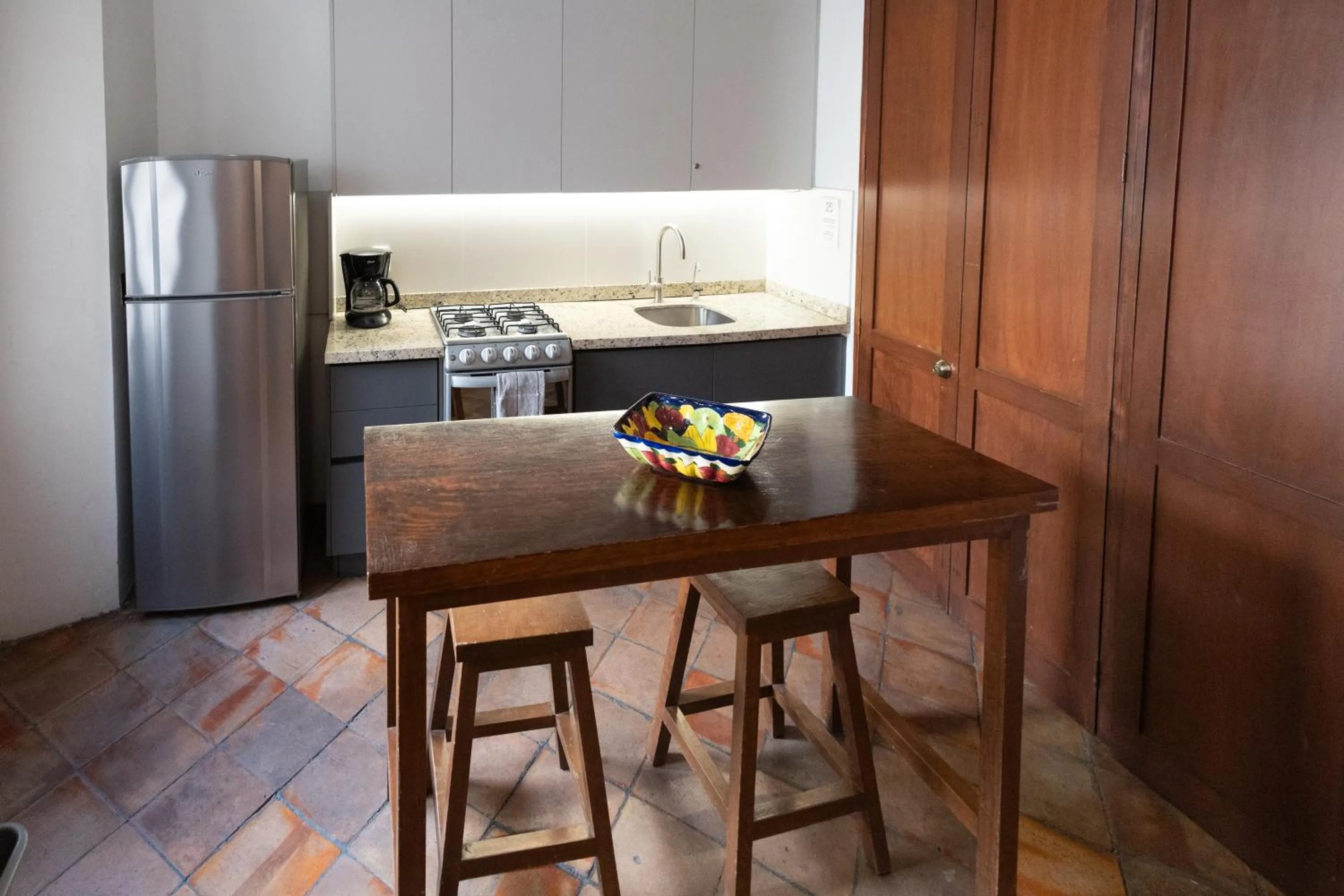 Communal kitchen in Casa Araiza
