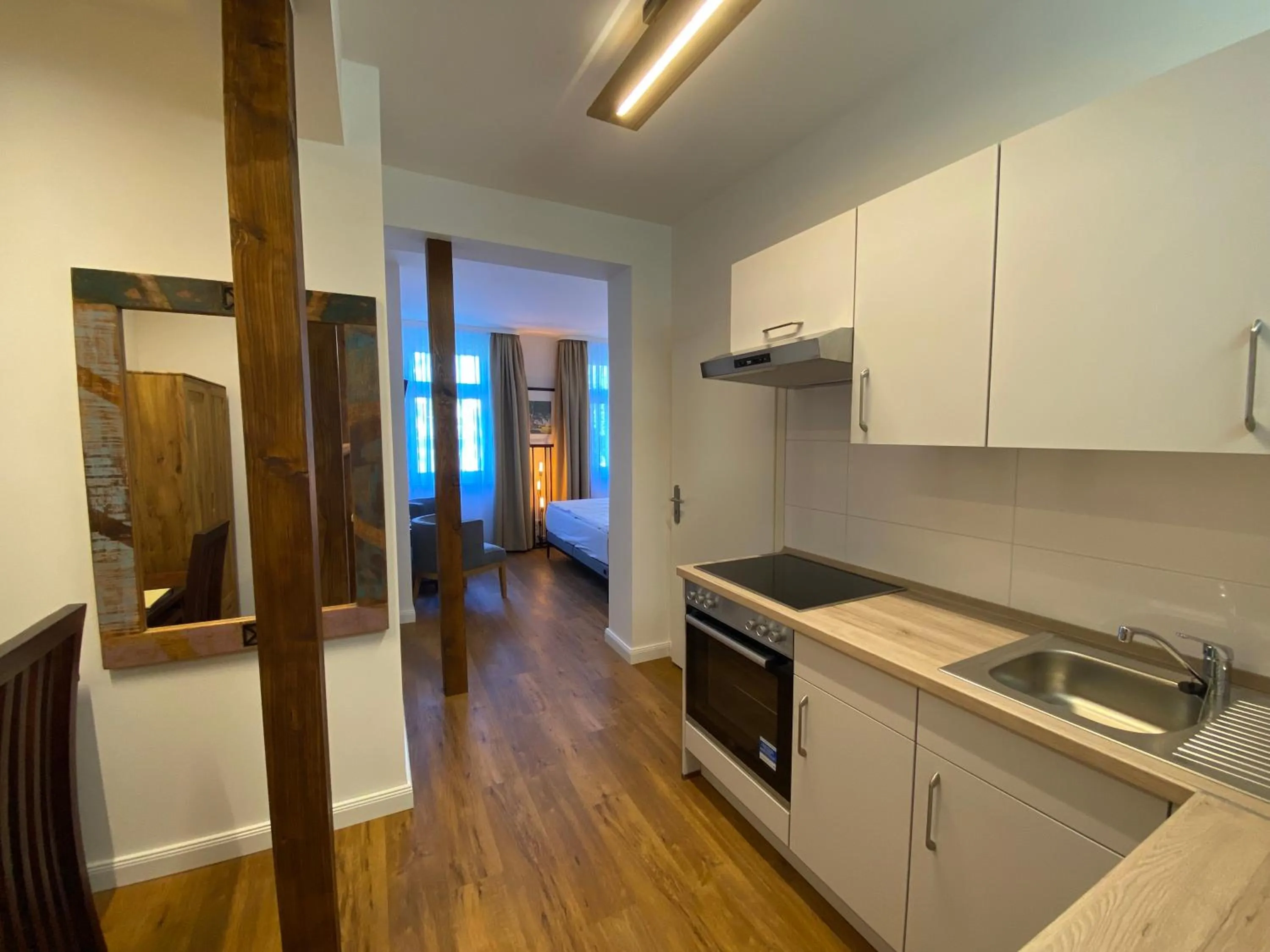 Kitchen or kitchenette in Hotel Elefant