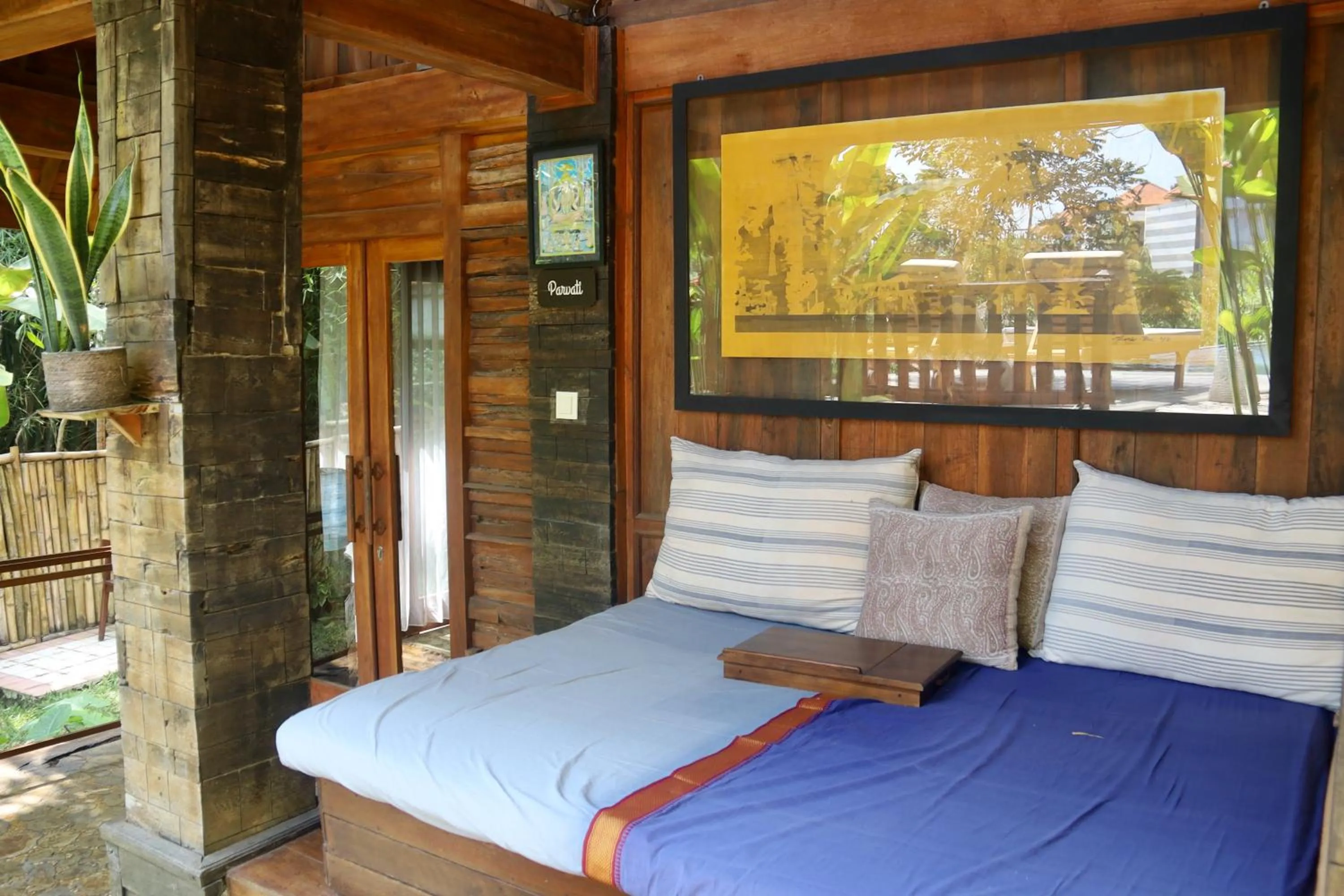 Patio, Bed in Ubuntu Bali Eco Yoga Retreat - CANGGU