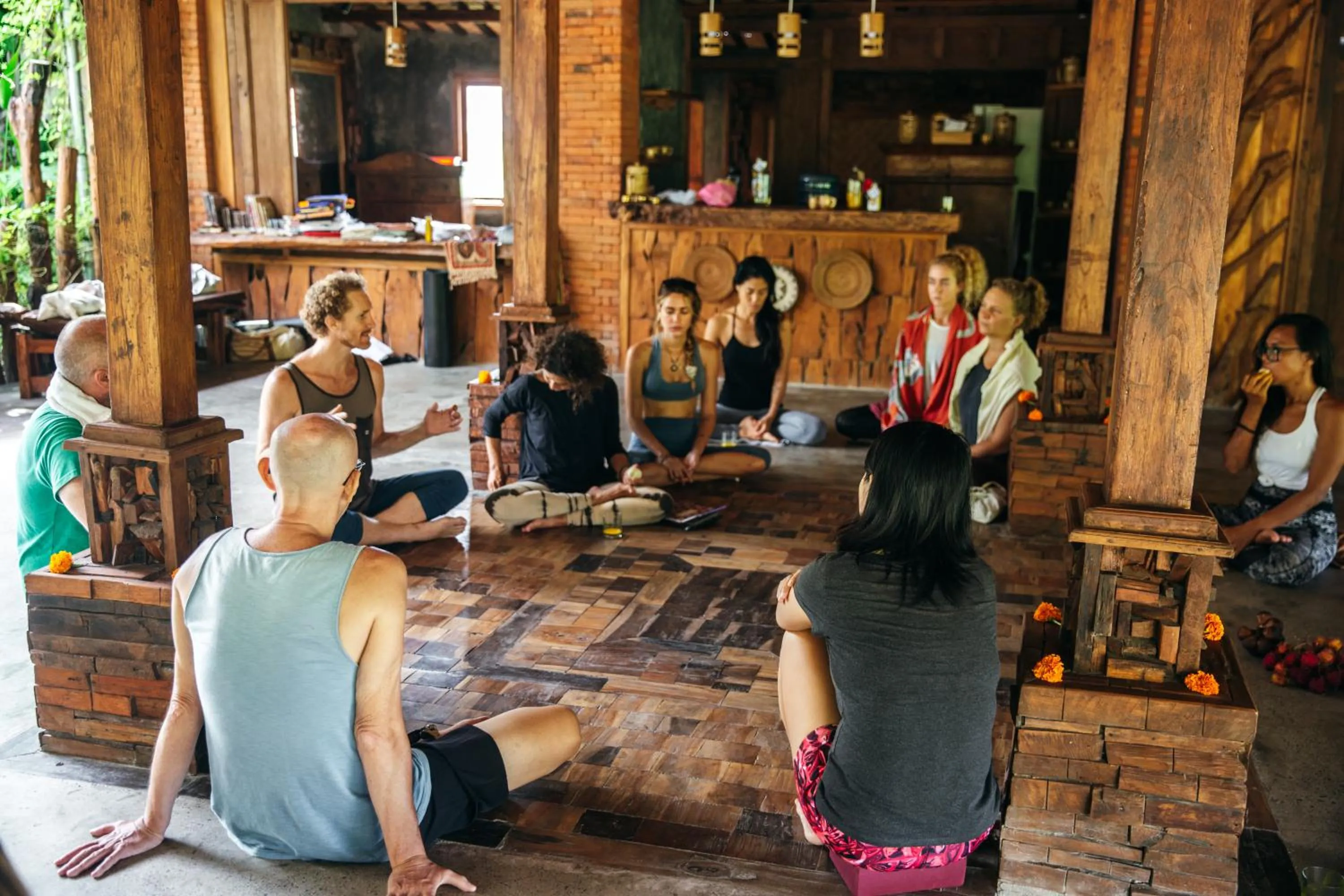 group of guests in Ubuntu Bali Eco Yoga Retreat - CANGGU