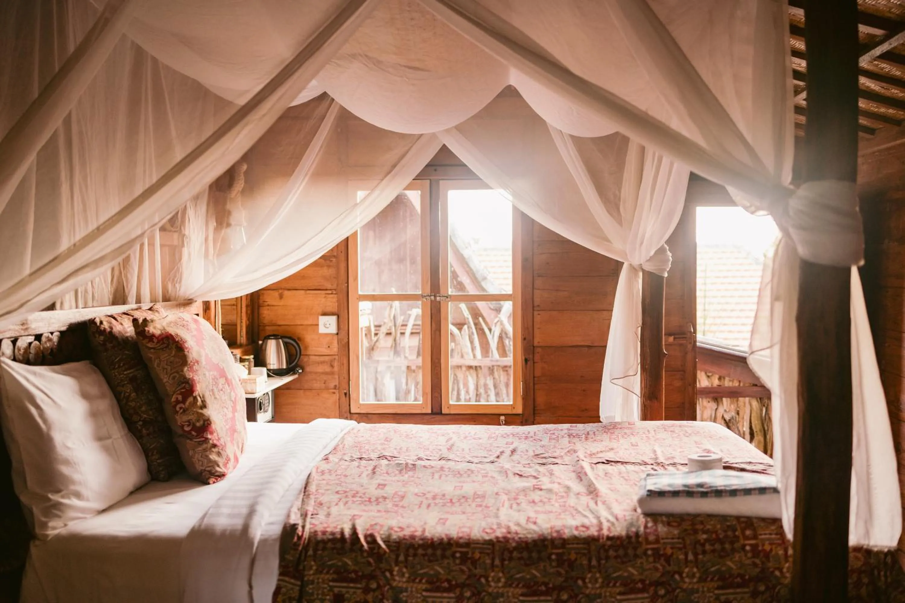 Bed in Ubuntu Bali Eco Yoga Retreat - CANGGU