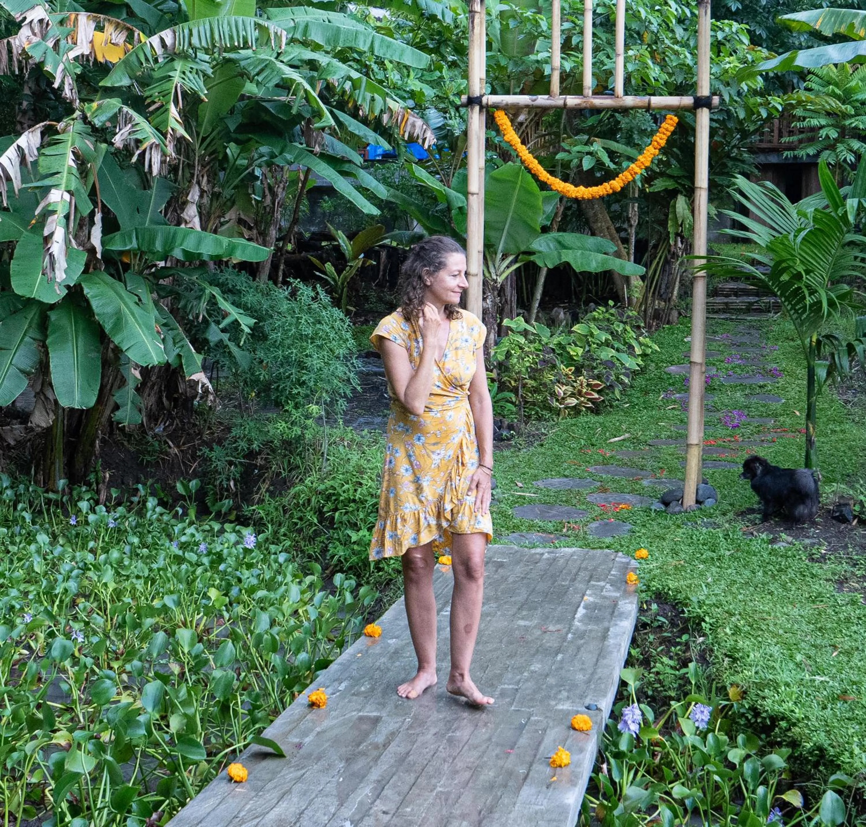 Garden in Ubuntu Bali Eco Yoga Retreat - CANGGU