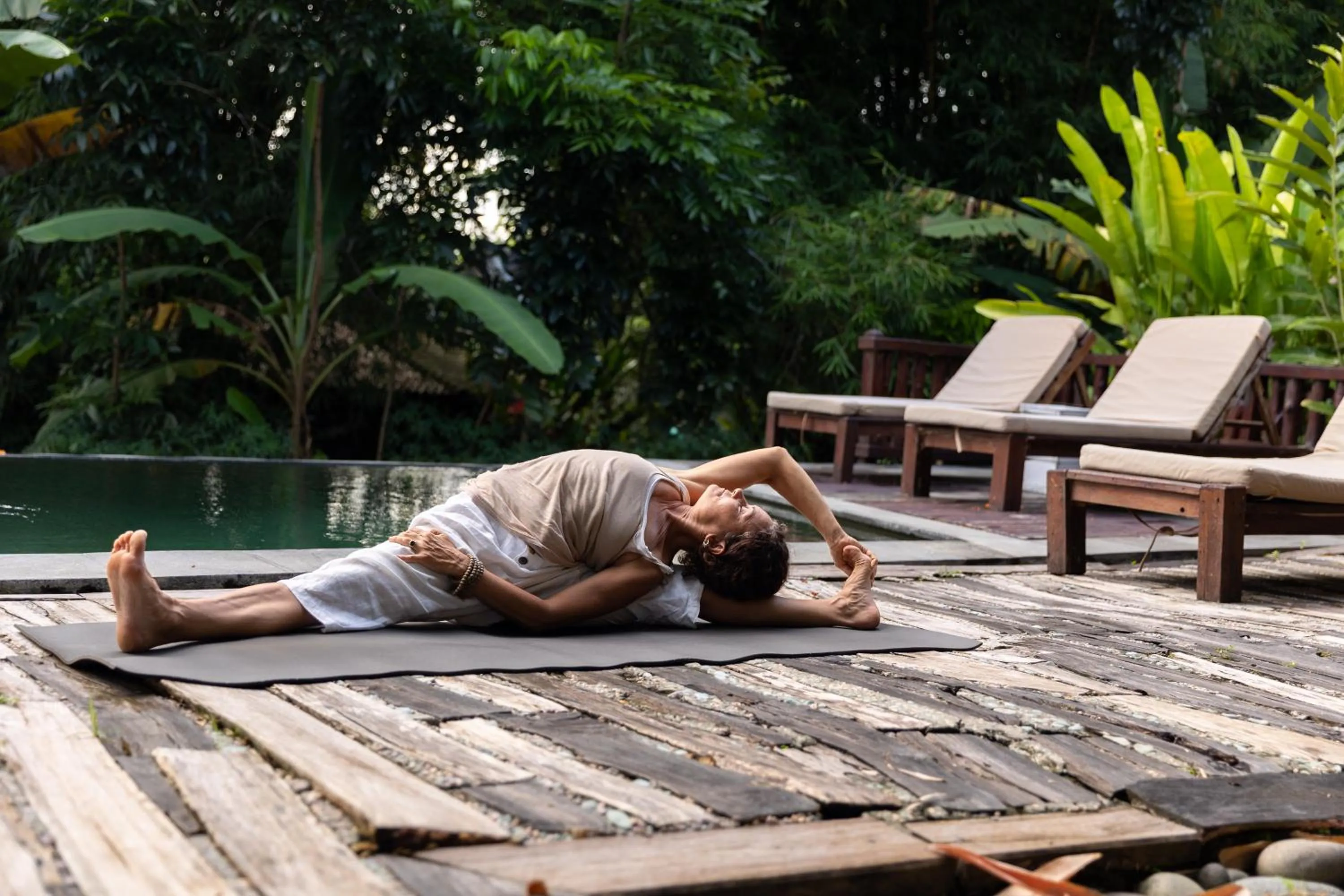 Swimming pool in Ubuntu Bali Eco Yoga Retreat - CANGGU