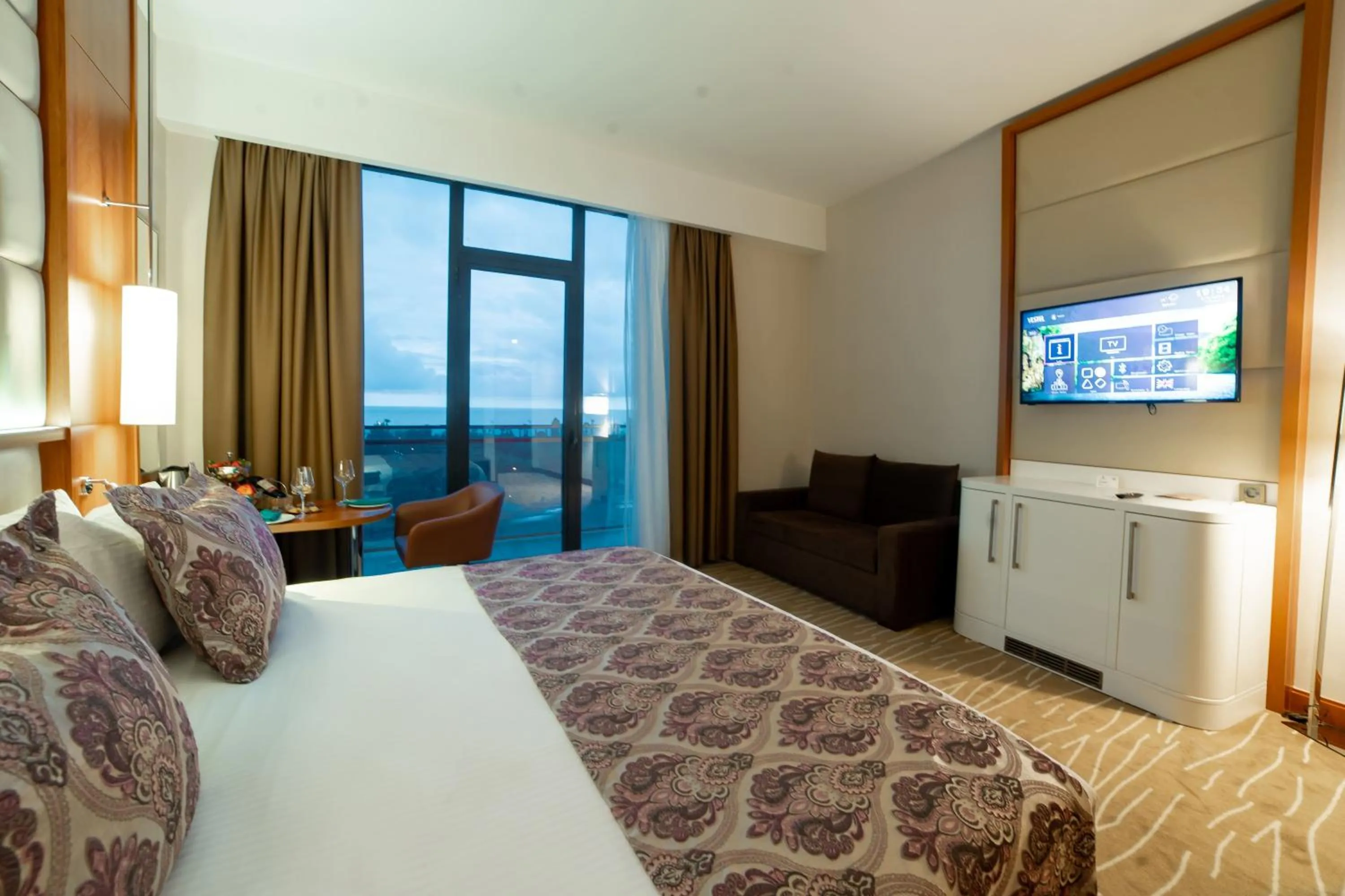 TV and multimedia, Bed in Grand Bellagio Batumi Convention & Casino Hotel