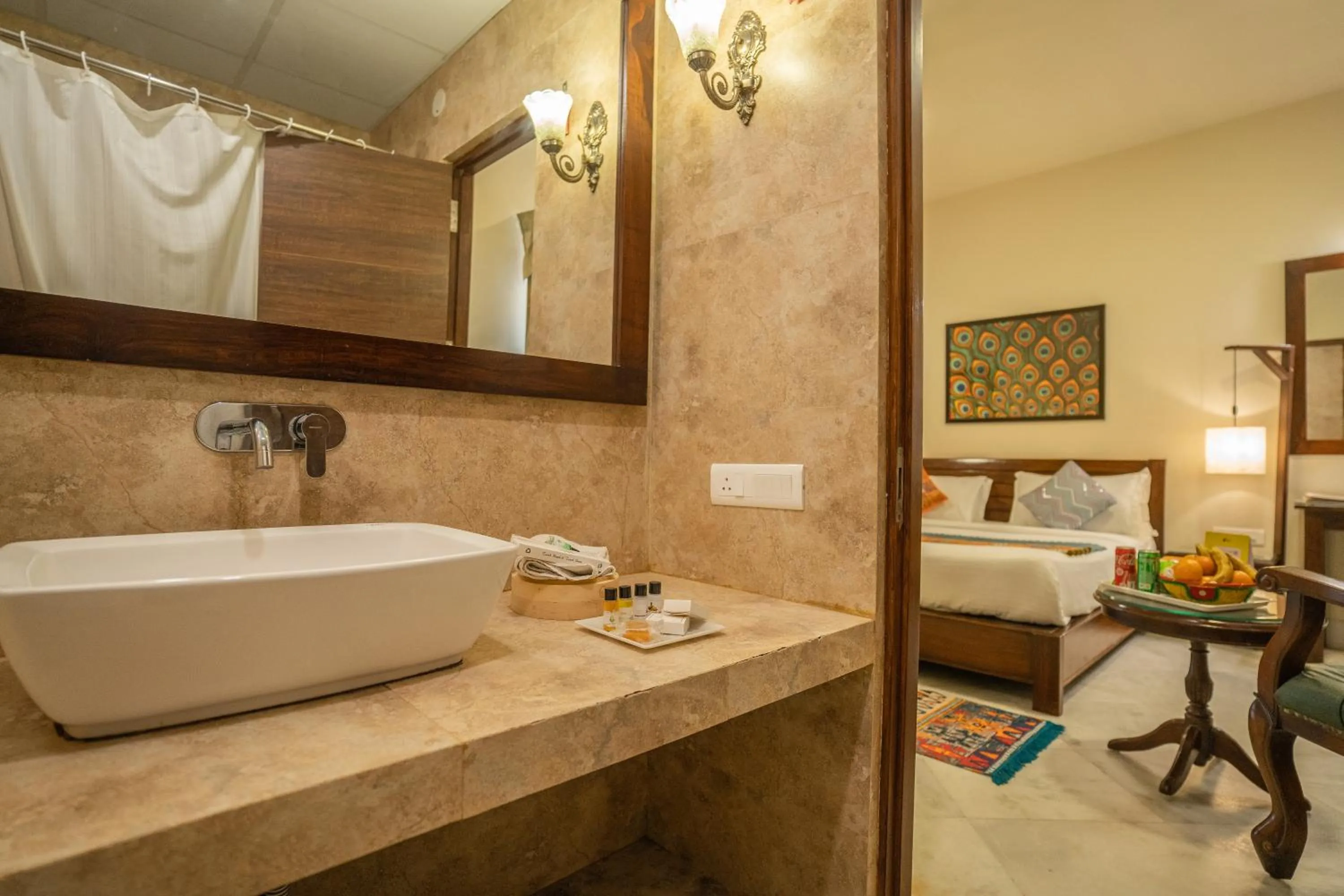 Bathroom, Bed in Tripli Hotels Shambhu Villas