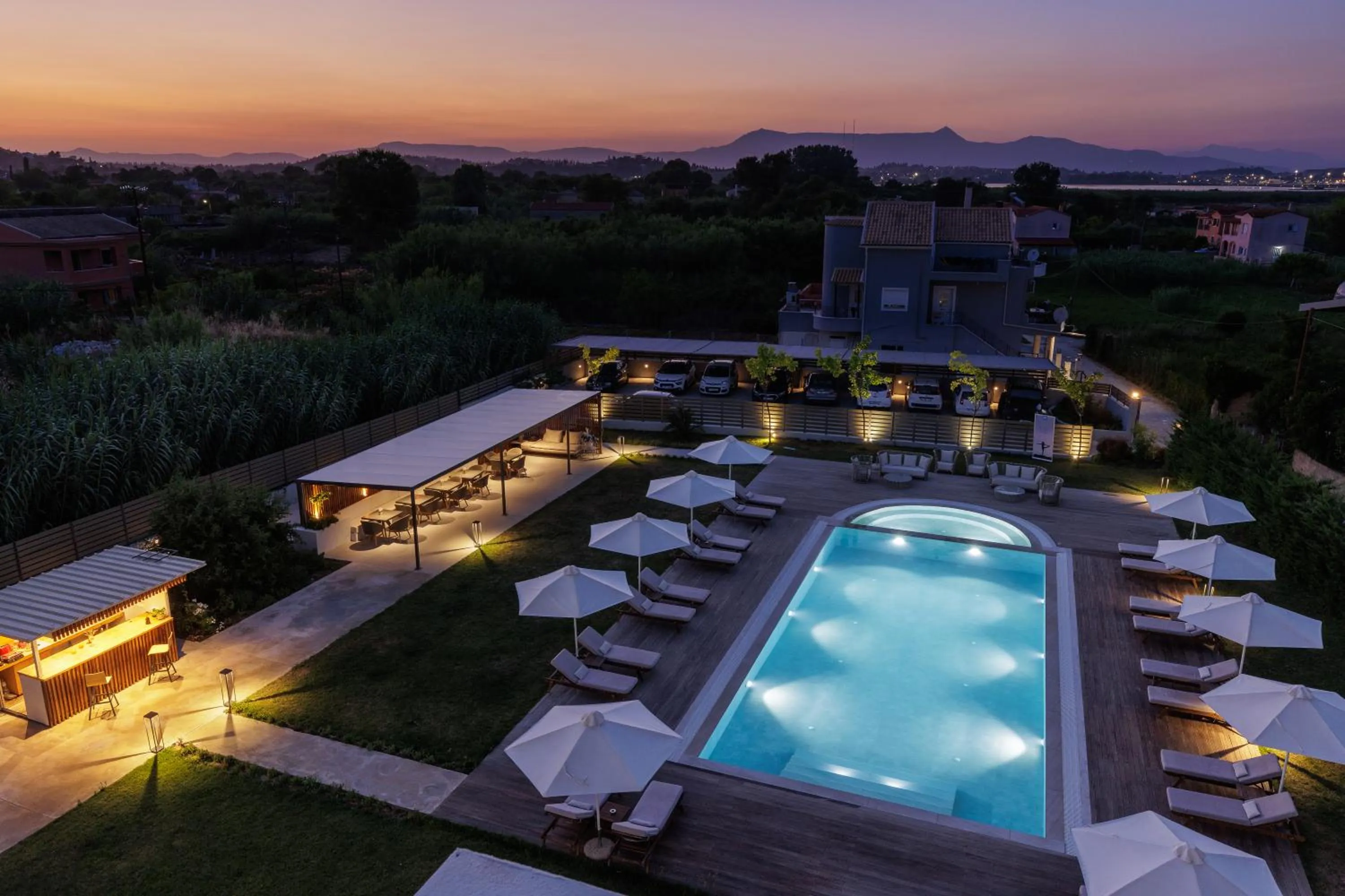 Pool view in V Luxury Suites